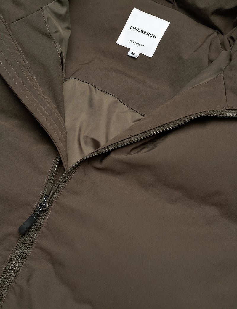 Lindbergh - Cropped seamless puffer jacket - daunenjacken - dk army - 2