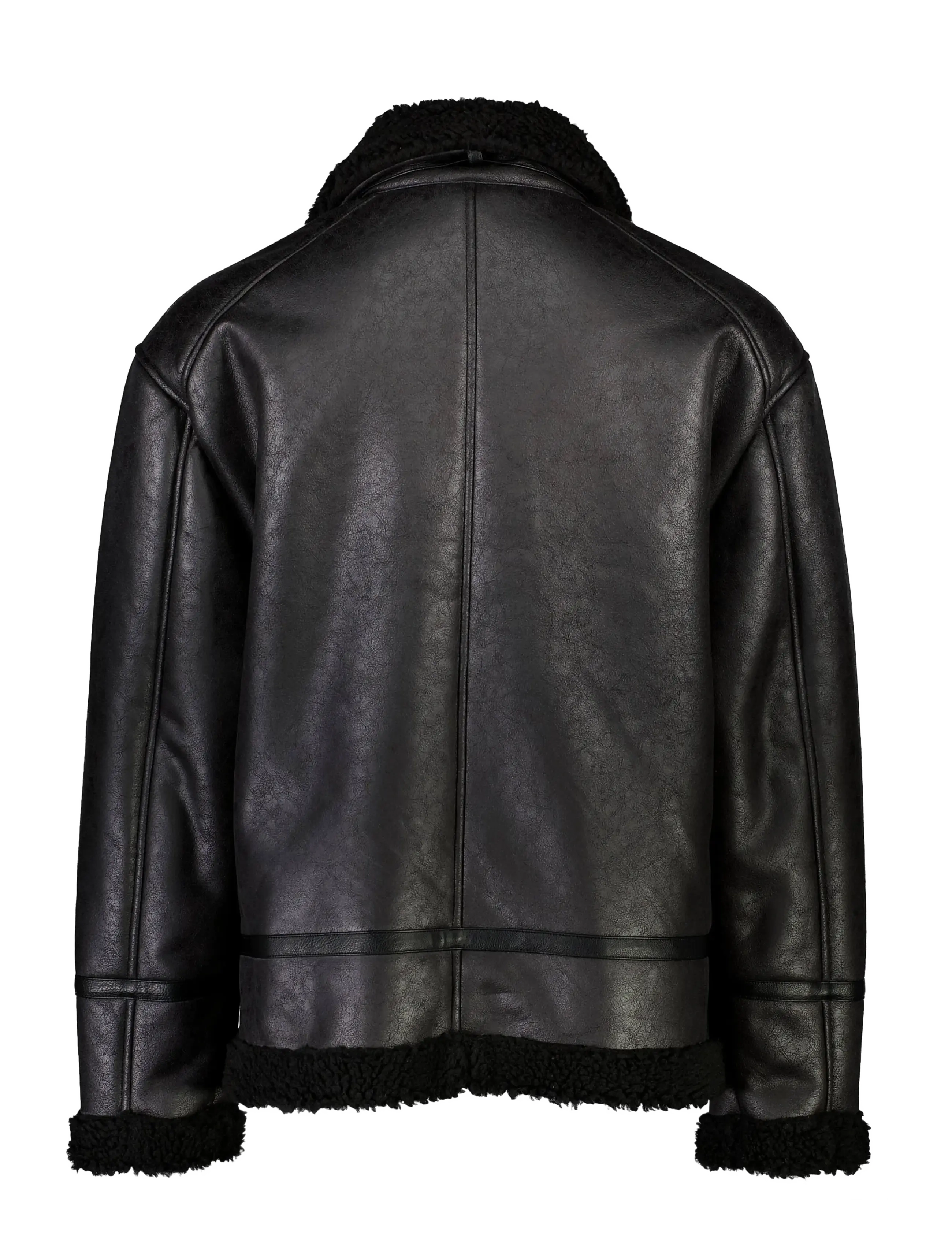 Lindbergh - Faux shearling jacket - frühlingsjacken - black - 2