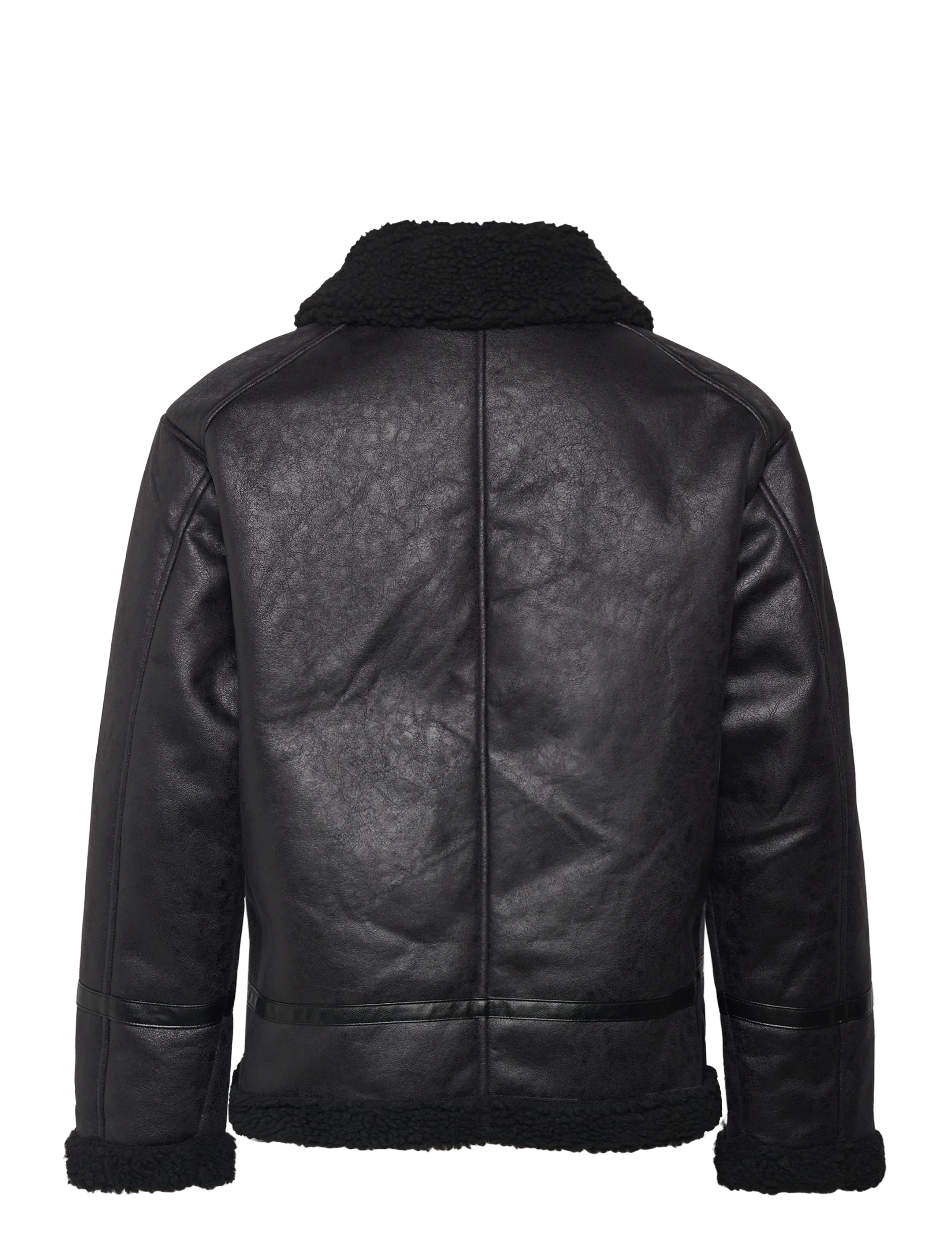 Lindbergh - Faux shearling jacket - lyhyet takit - black - 1