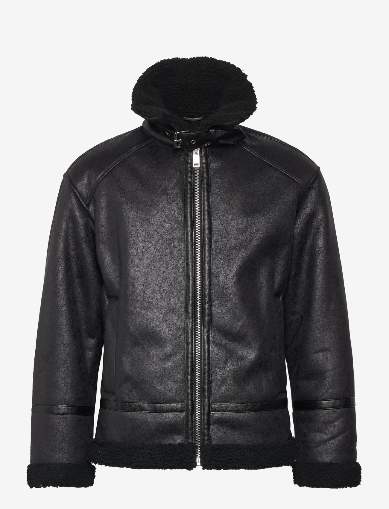 Lindbergh - Faux shearling jacket - outerwear - black - 2