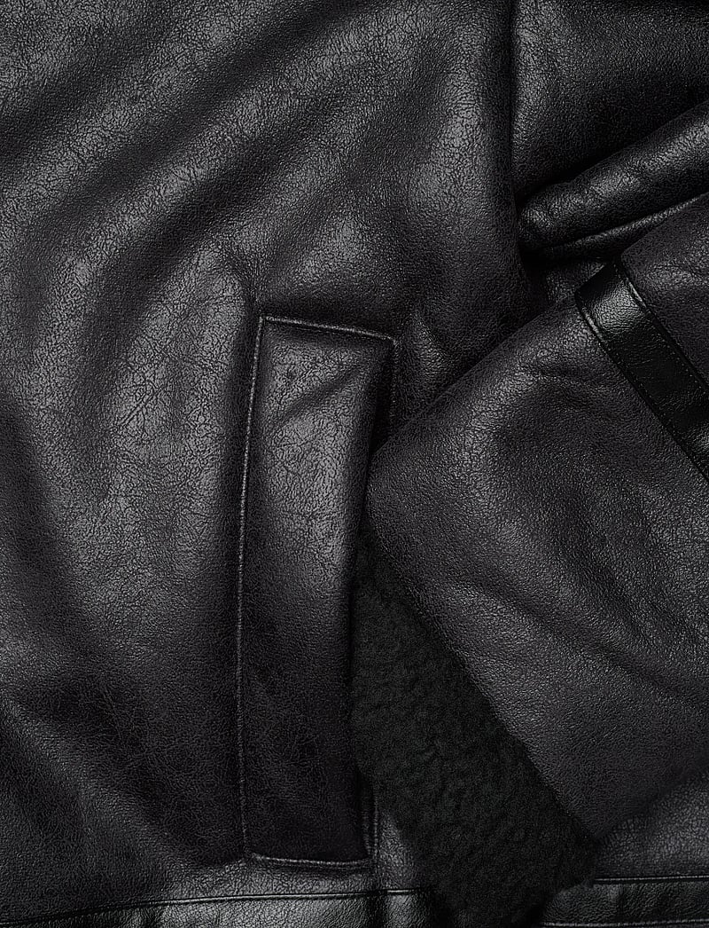 Lindbergh - Faux shearling jacket - vårjackor - black - 4