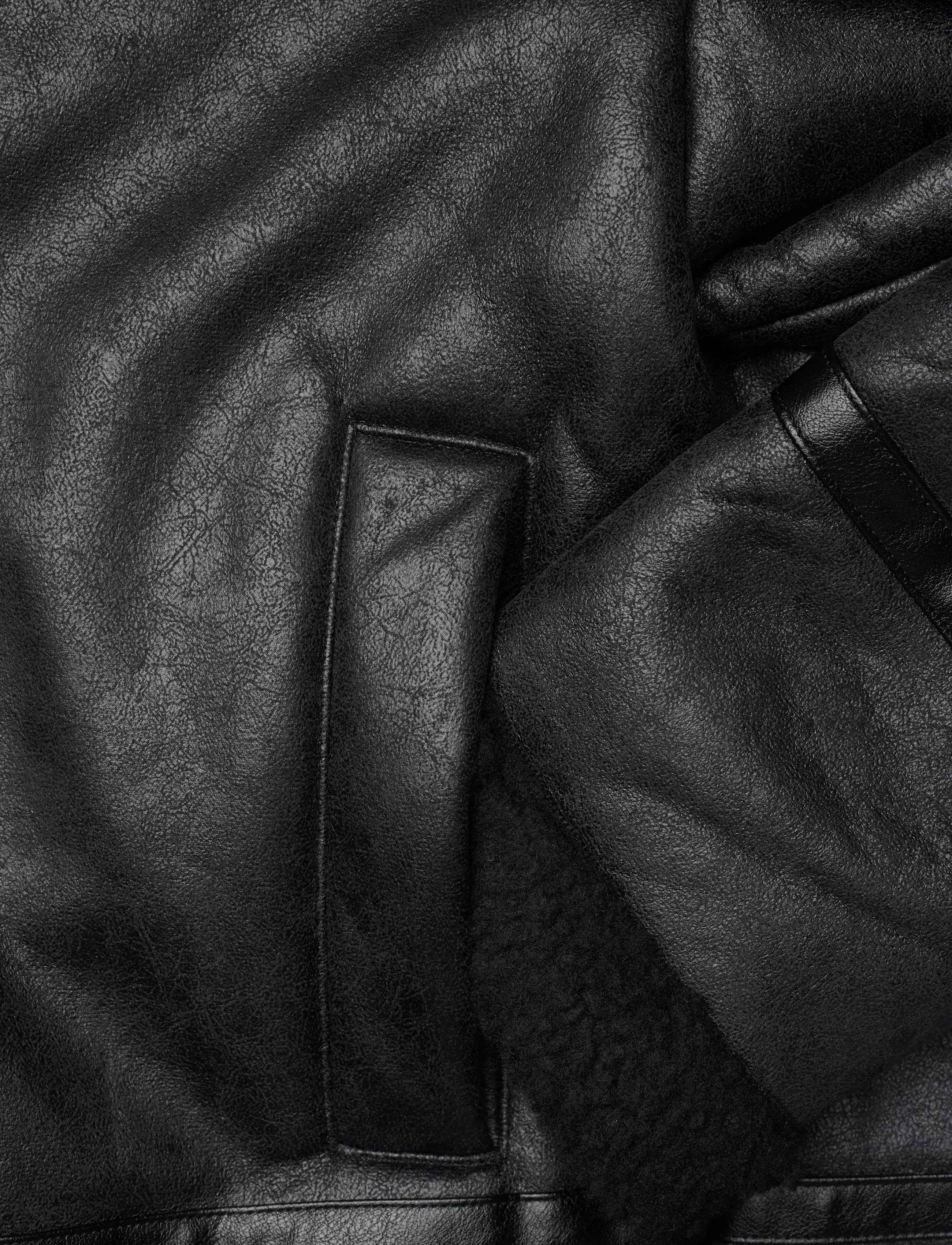Lindbergh - Faux shearling jacket - lyhyet takit - black - 4