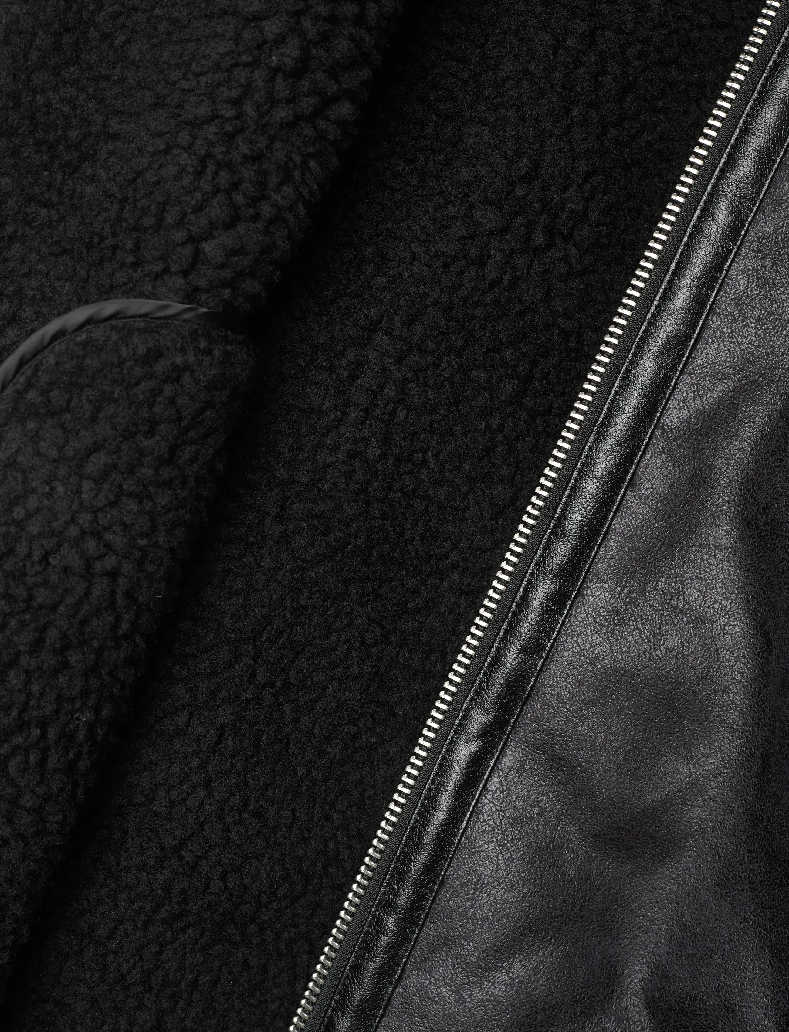 Lindbergh - Faux shearling jacket - lyhyet takit - black - 5