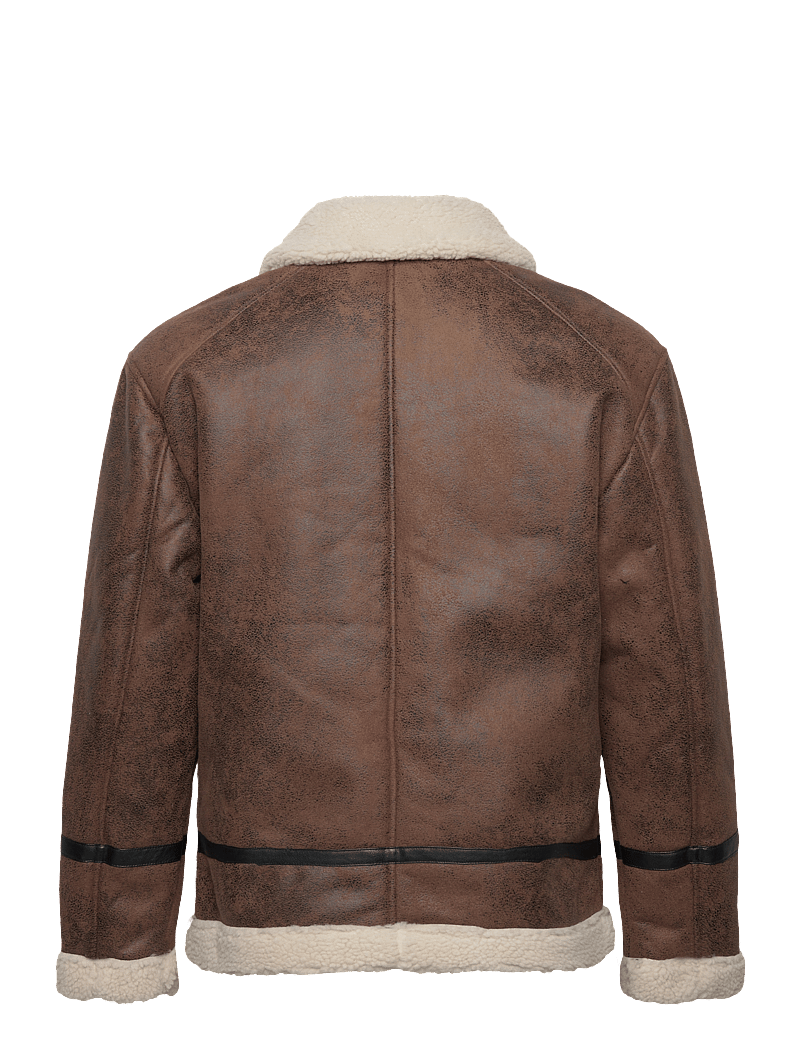 Lindbergh - Faux shearling jacket - spring jackets - brown - 1