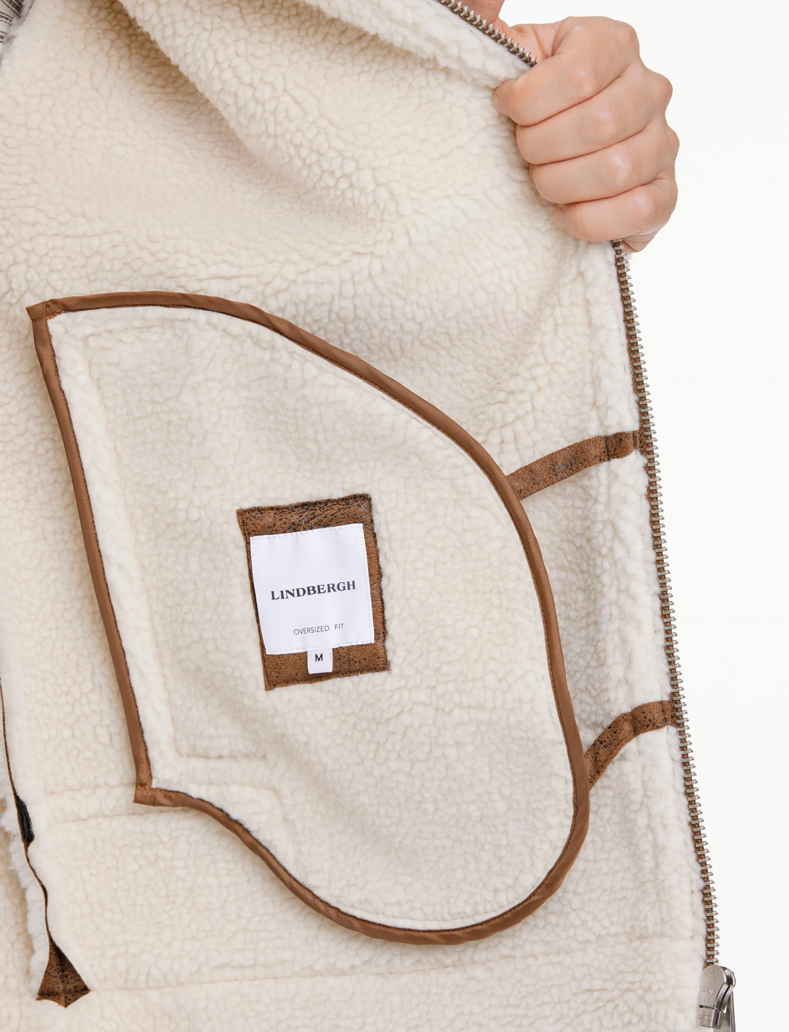Lindbergh Faux Shearling Jacket skinnjackor herr – bild 6