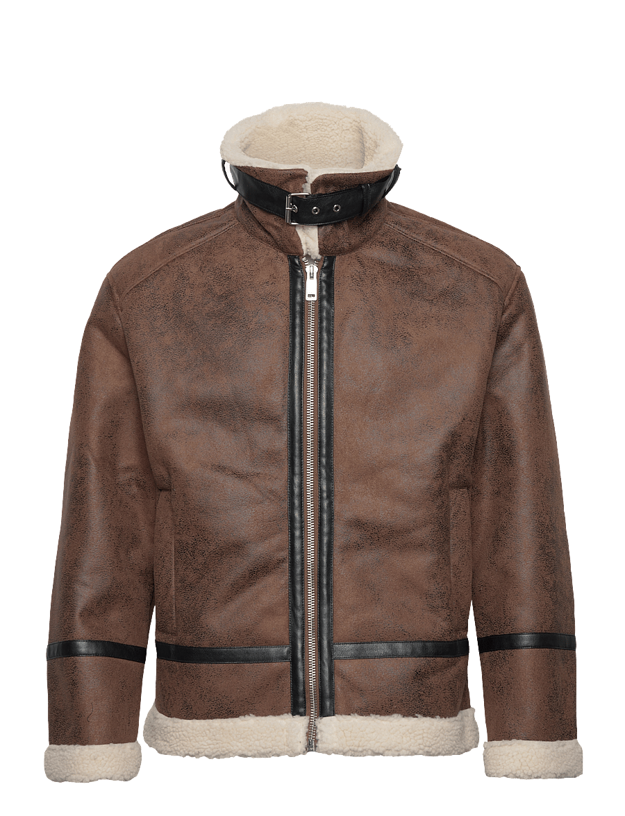 Lindbergh - Faux shearling jacket - vårjackor - brown - 3