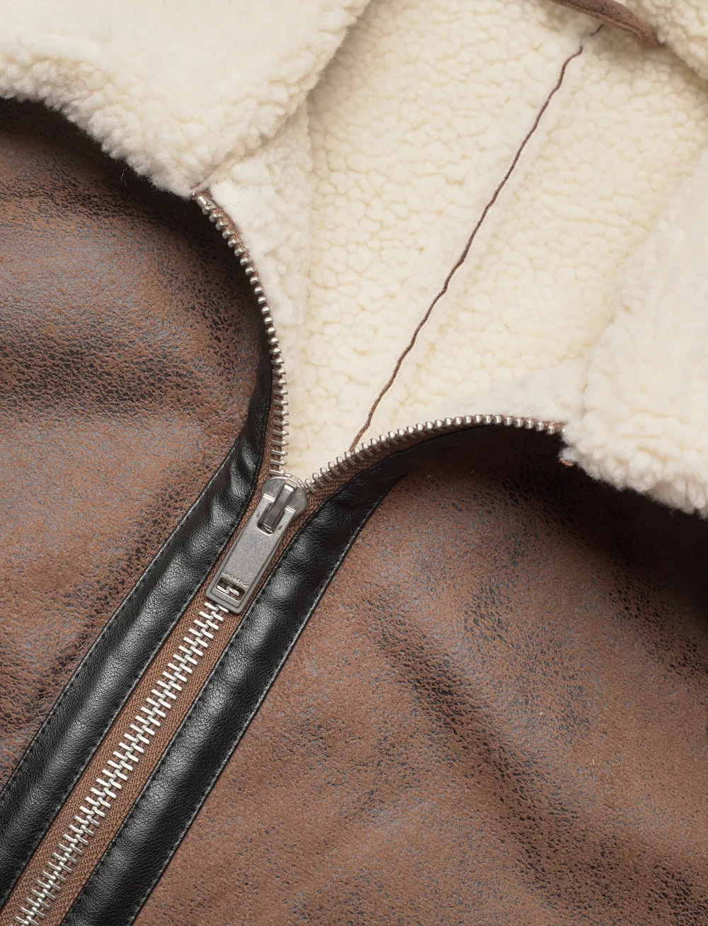 Faux shearling overcoat mens clearance