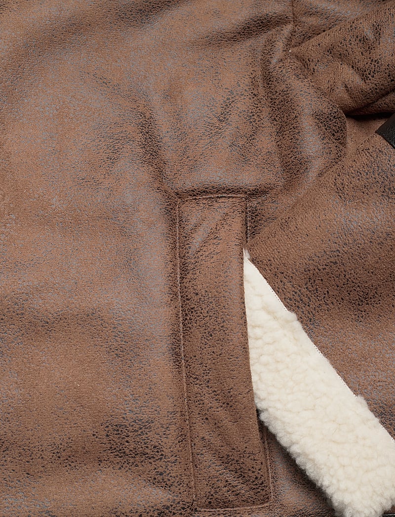 Lindbergh - Faux shearling jacket - spring jackets - brown - 4