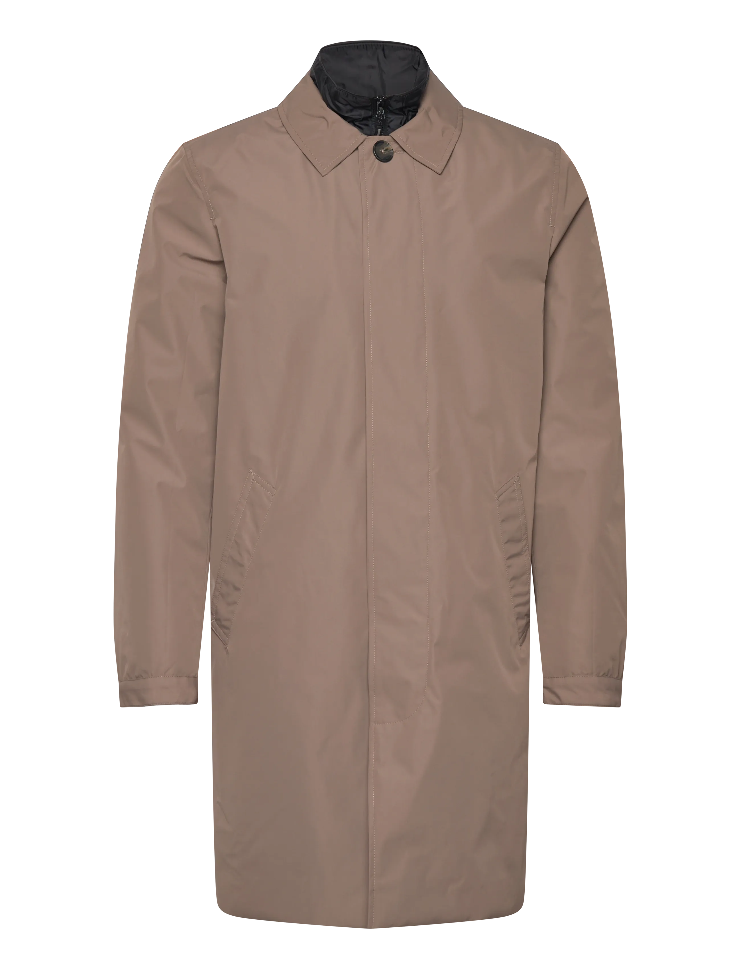 Mac coat with detachable collar