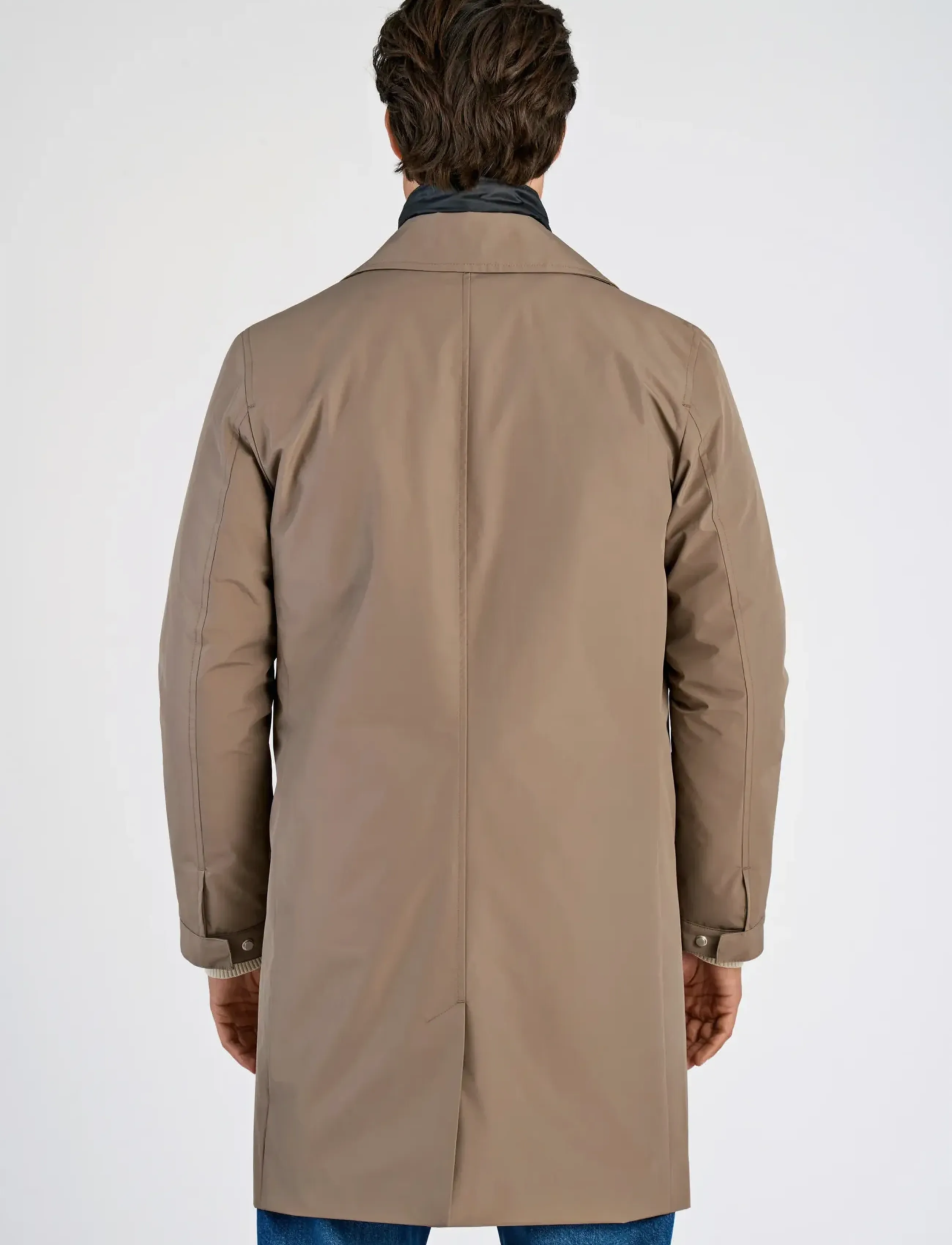 Lindbergh - Mac coat with detachable collar - light coats - dk sand - 3