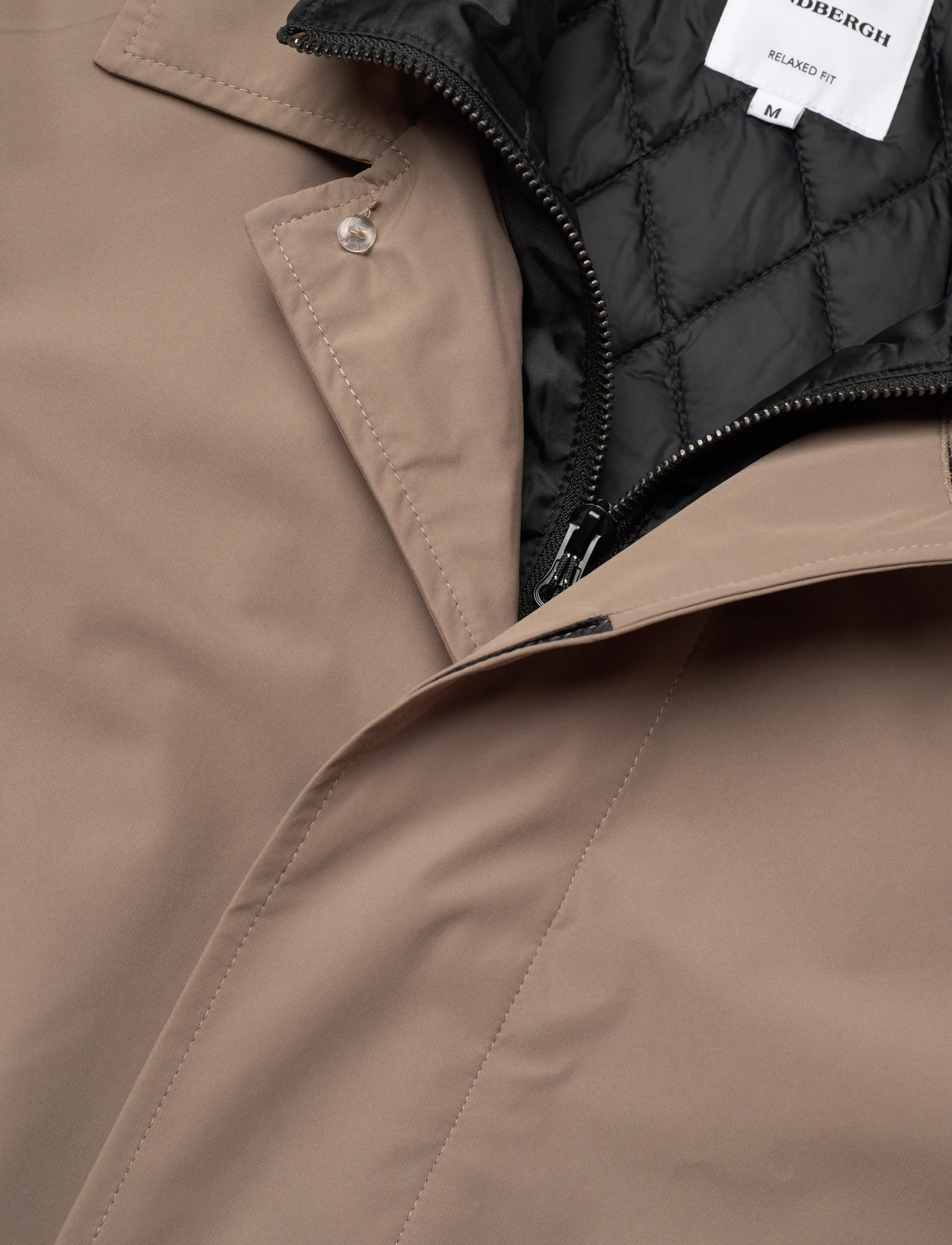 Lindbergh - Mac coat with detachable collar - light coats - dk sand - 5