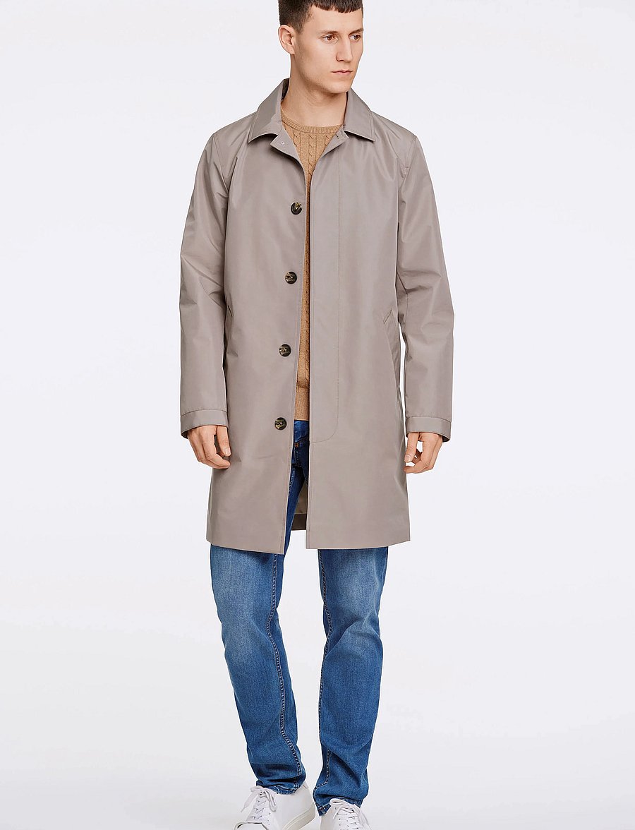 Lindbergh - Mac coat with detachable collar - Õhukesed mantlid - stone - 4