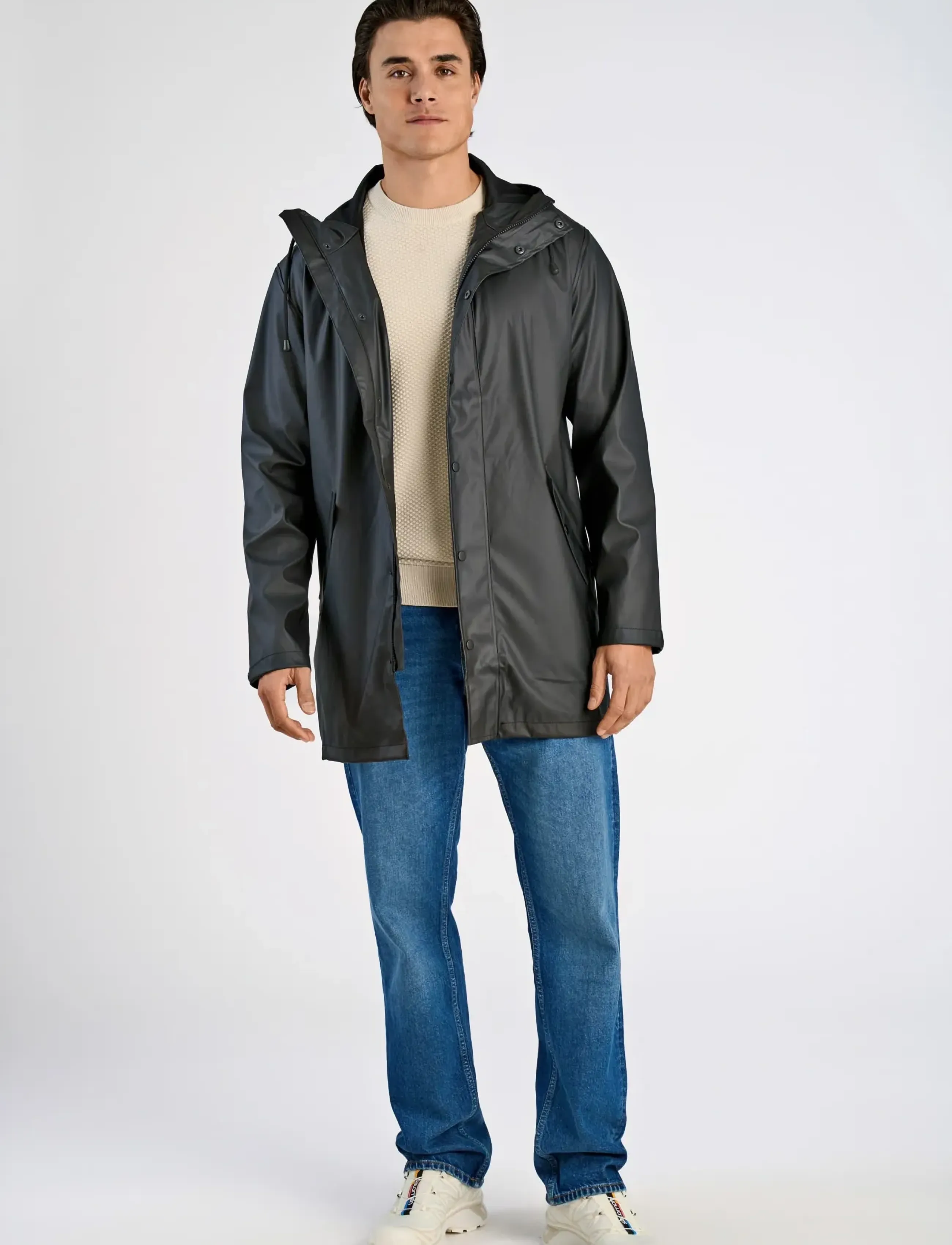 Lindbergh Raincoat, M, Black, Regntøj > Regnfrakker, Herre
