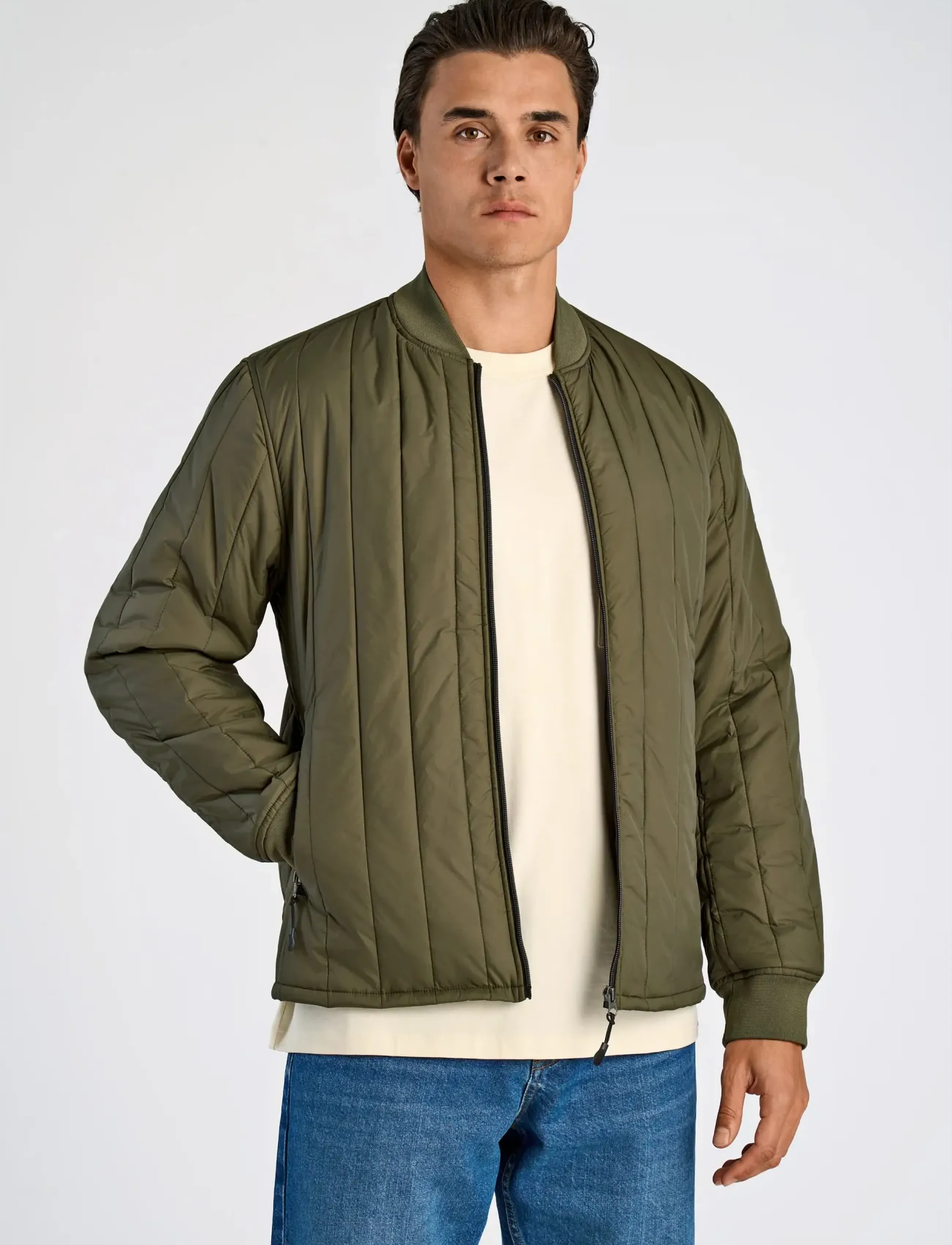 Lindbergh - Quilted jacket - frühlingsjacken - army - 3