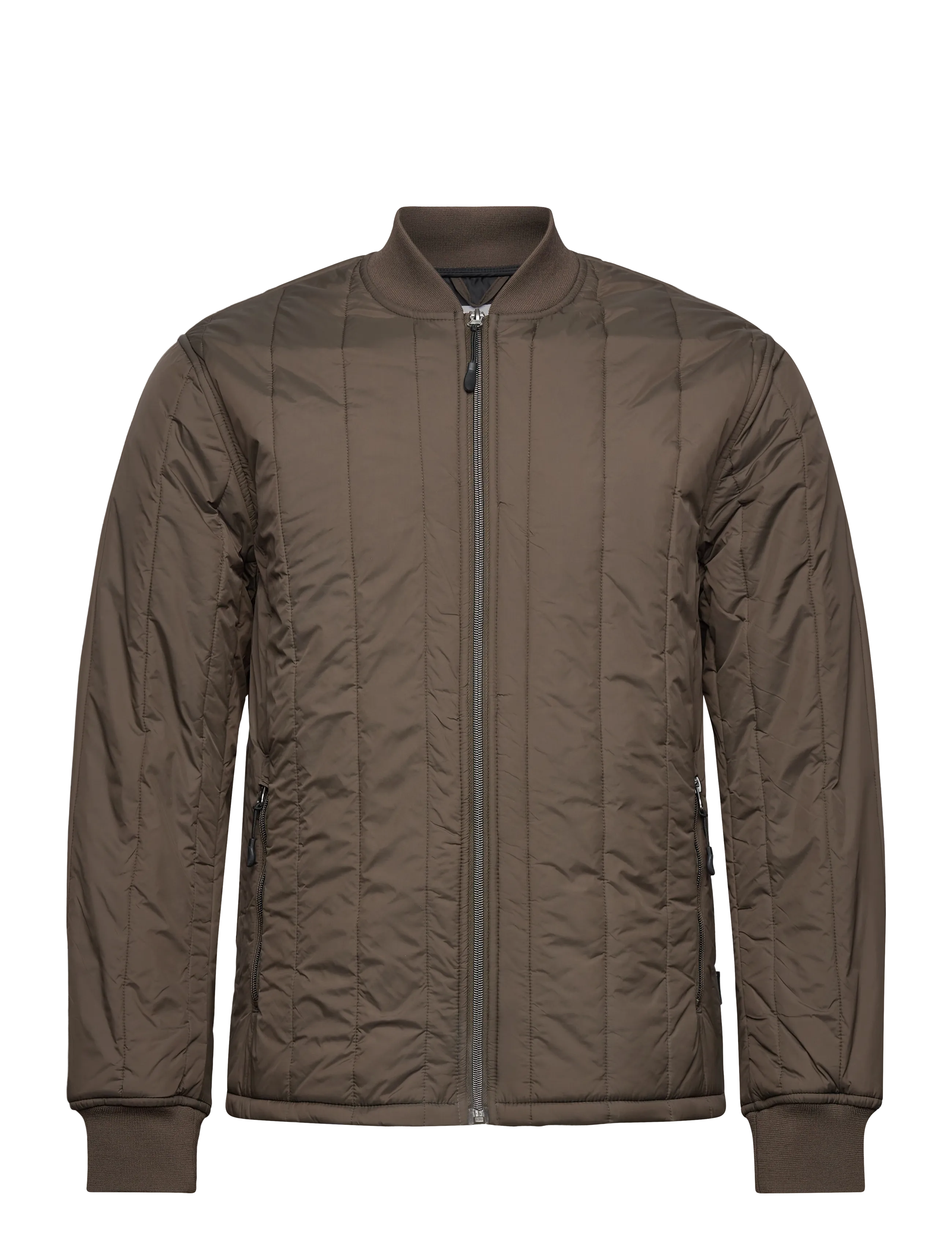 Lindbergh Quilted jacket - Quilted Jackets - DK BROWN / grey