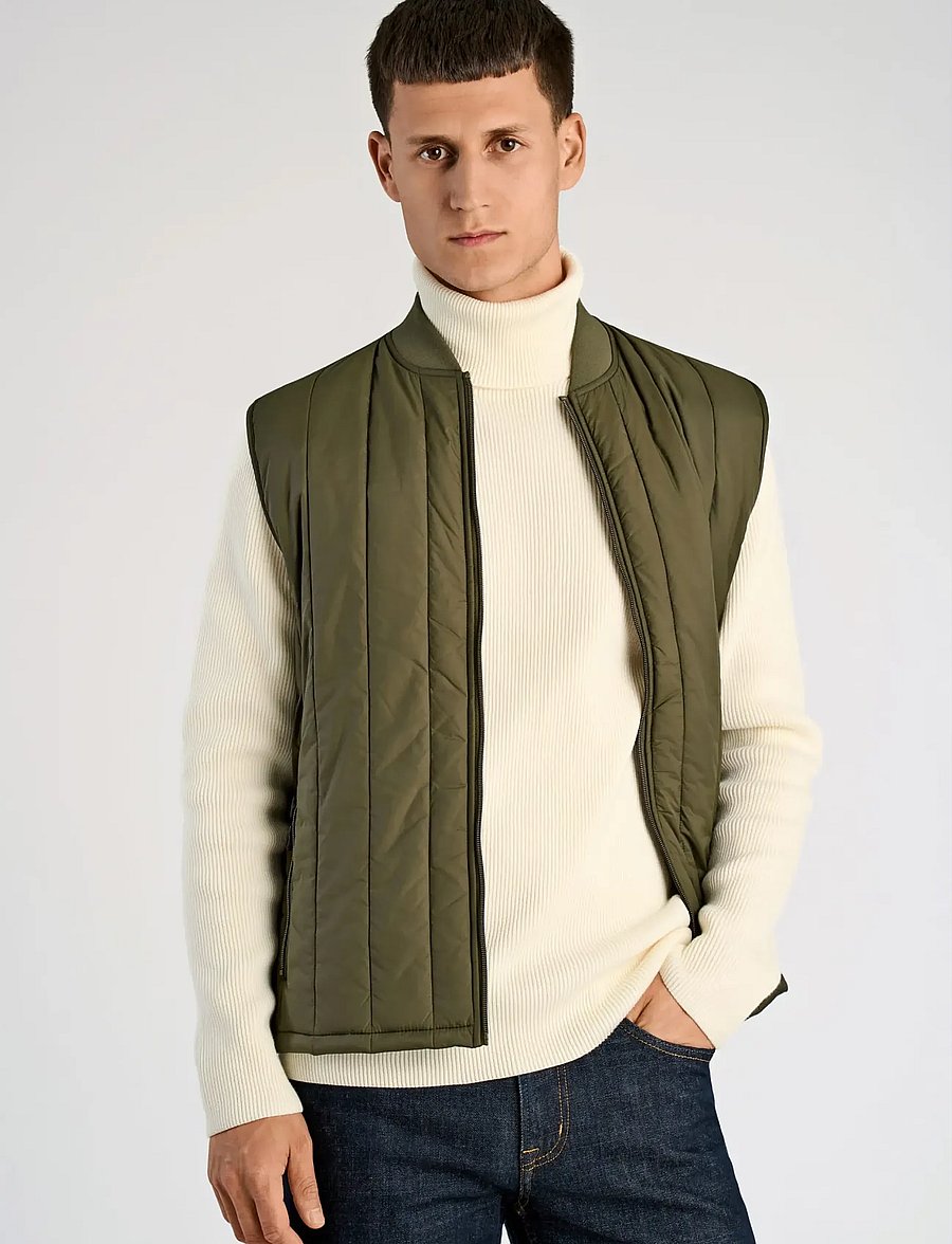 Lindbergh - Quilted waistcoat - vestid - army - 3
