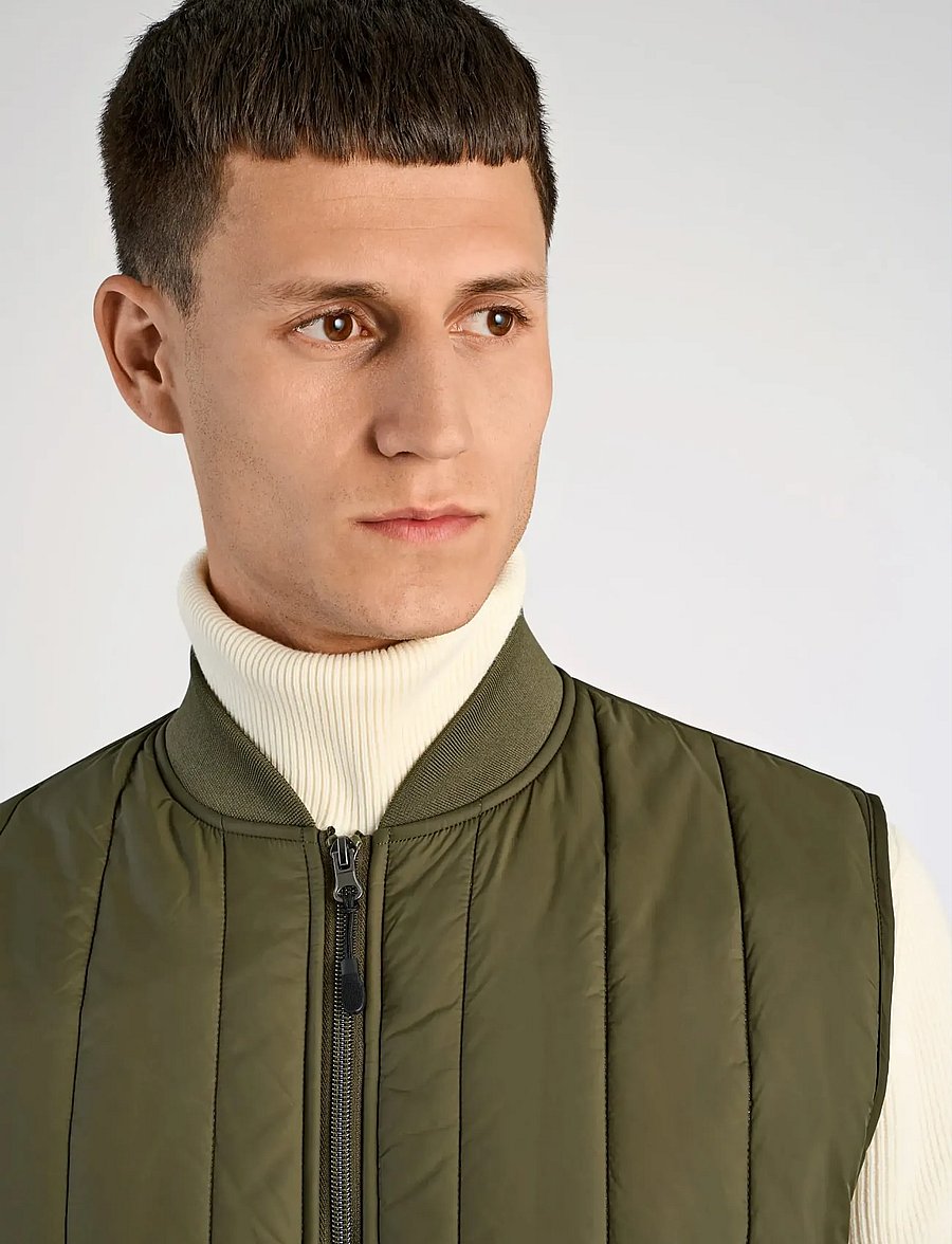 Lindbergh - Quilted waistcoat - vestid - army - 5