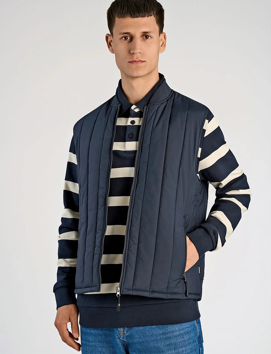 Lindbergh - Quilted waistcoat - westen - navy - 3