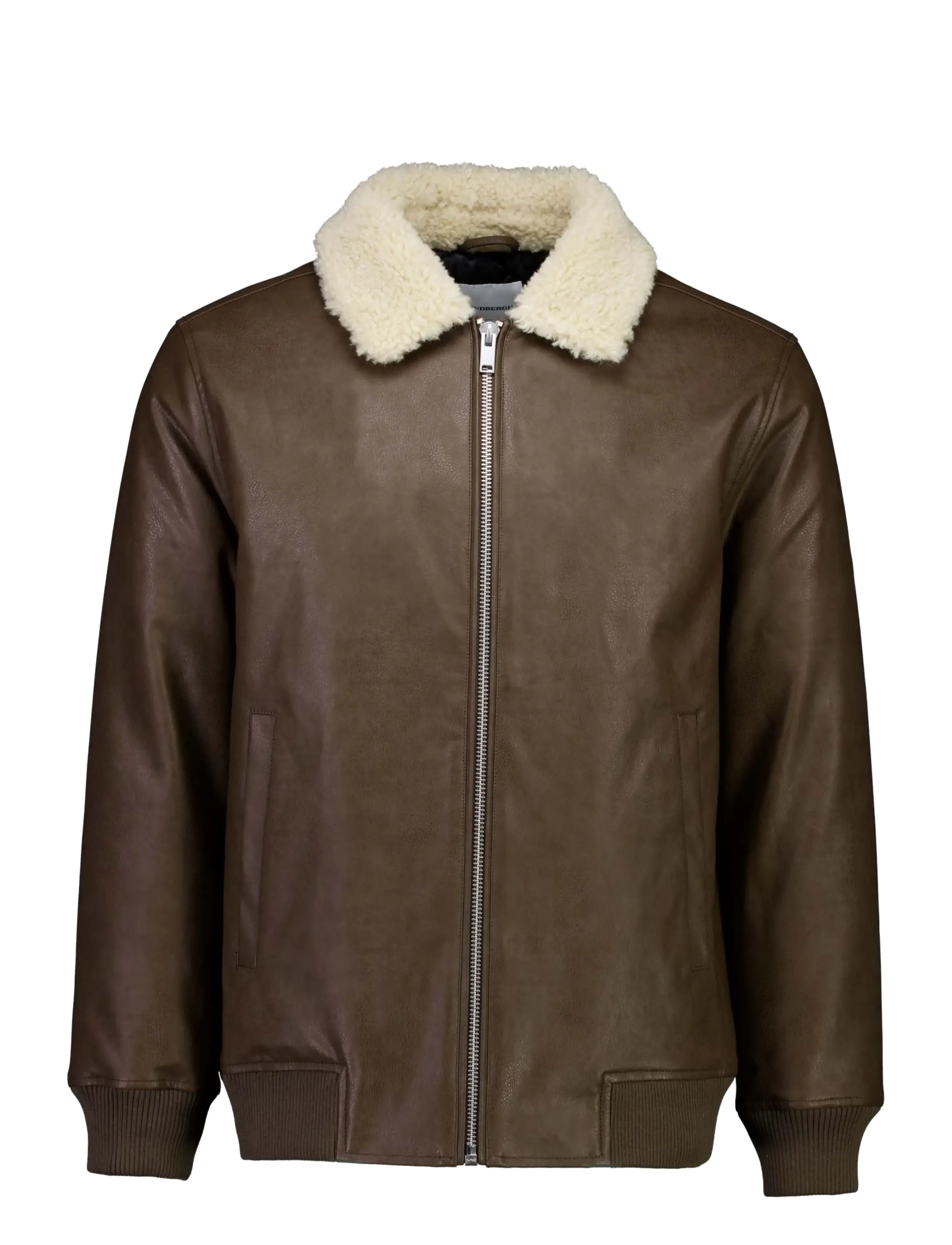 Lindbergh - Bomber shearling collar jacket - höstjackor - brown - 1