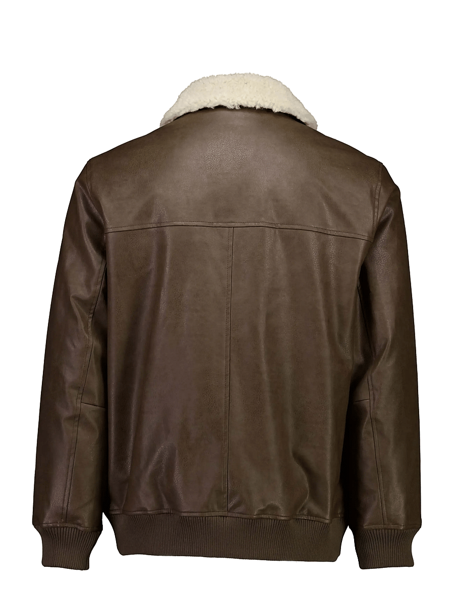 Lindbergh - Bomber shearling collar jacket - höstjackor - brown - 2