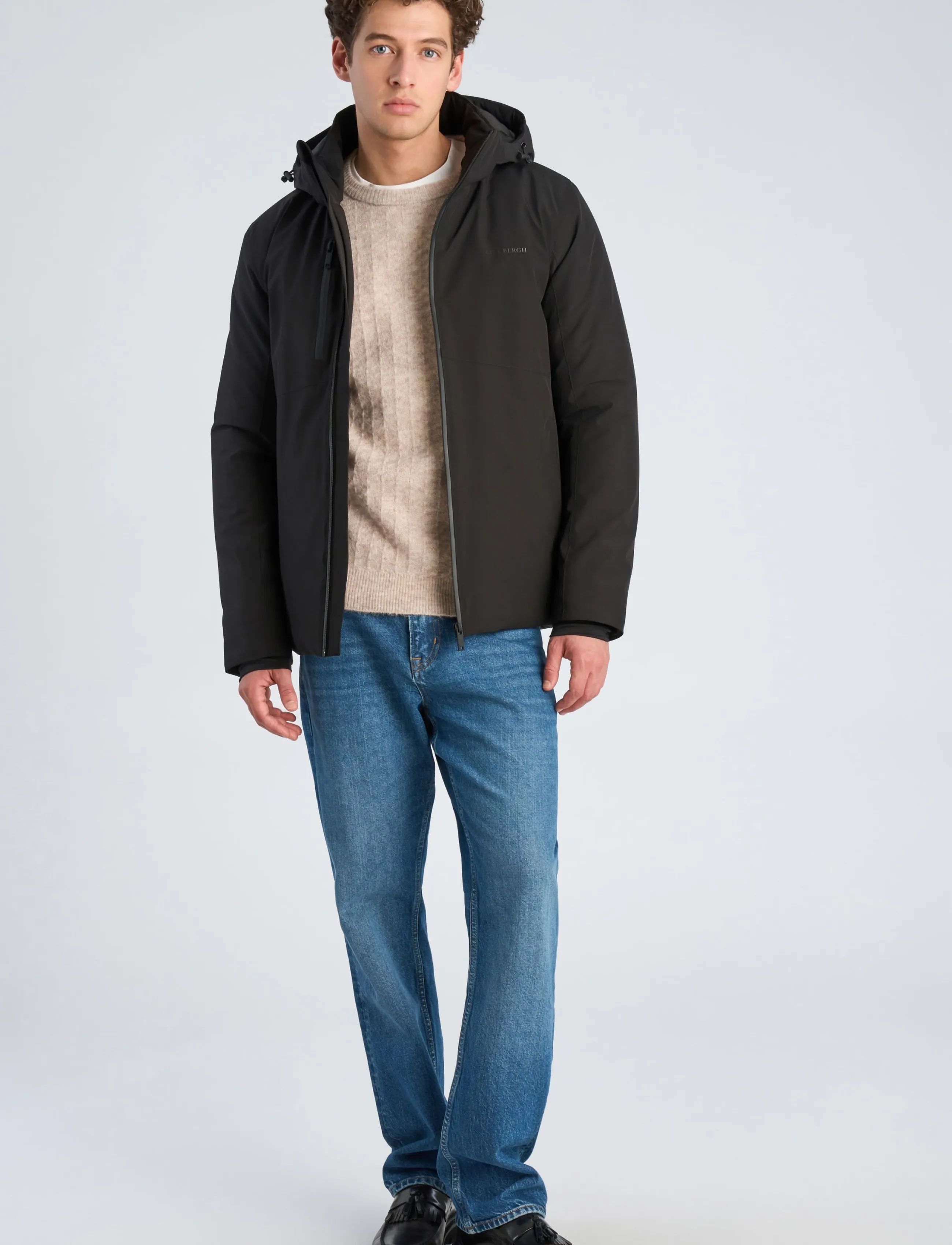 Lindbergh Short parka jacket - Outerwear - BLACK / black