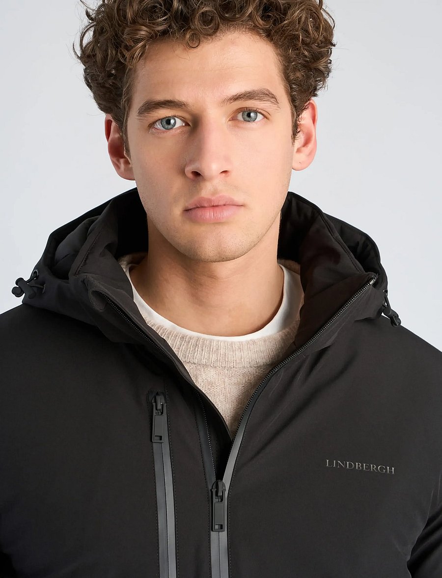 Lindbergh - Short parka jacket - parkas - black - 5