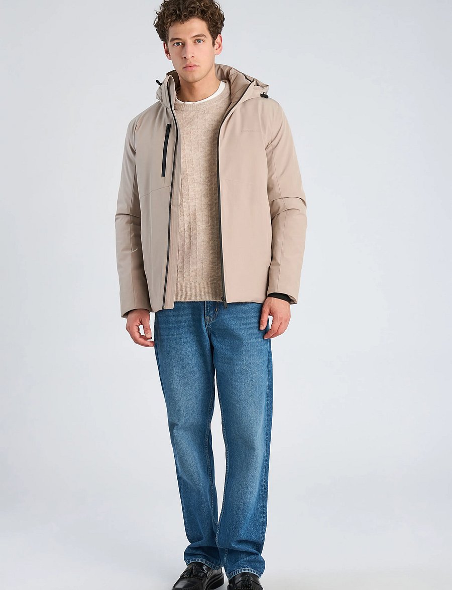Lindbergh - Short parka jacket - parkas - stone - 0