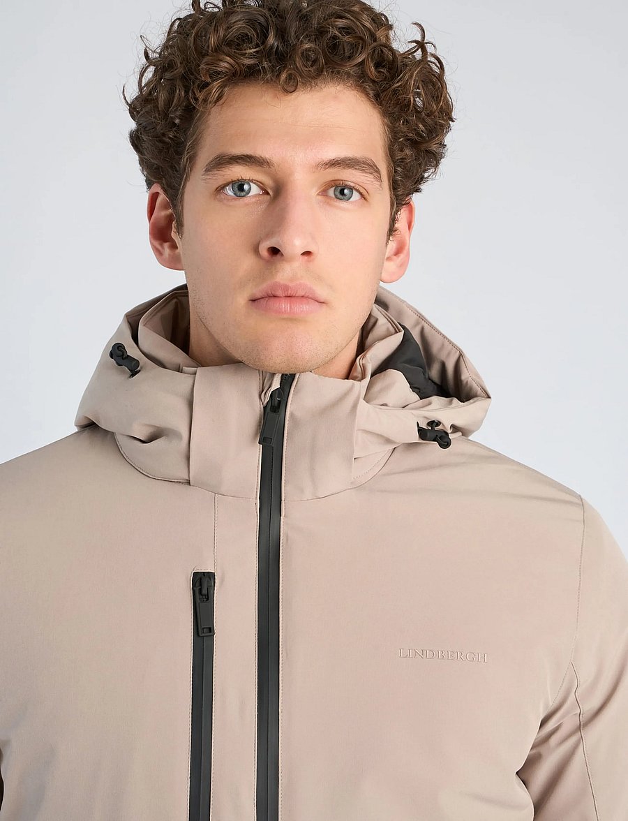 Lindbergh - Short parka jacket - parkas - stone - 5