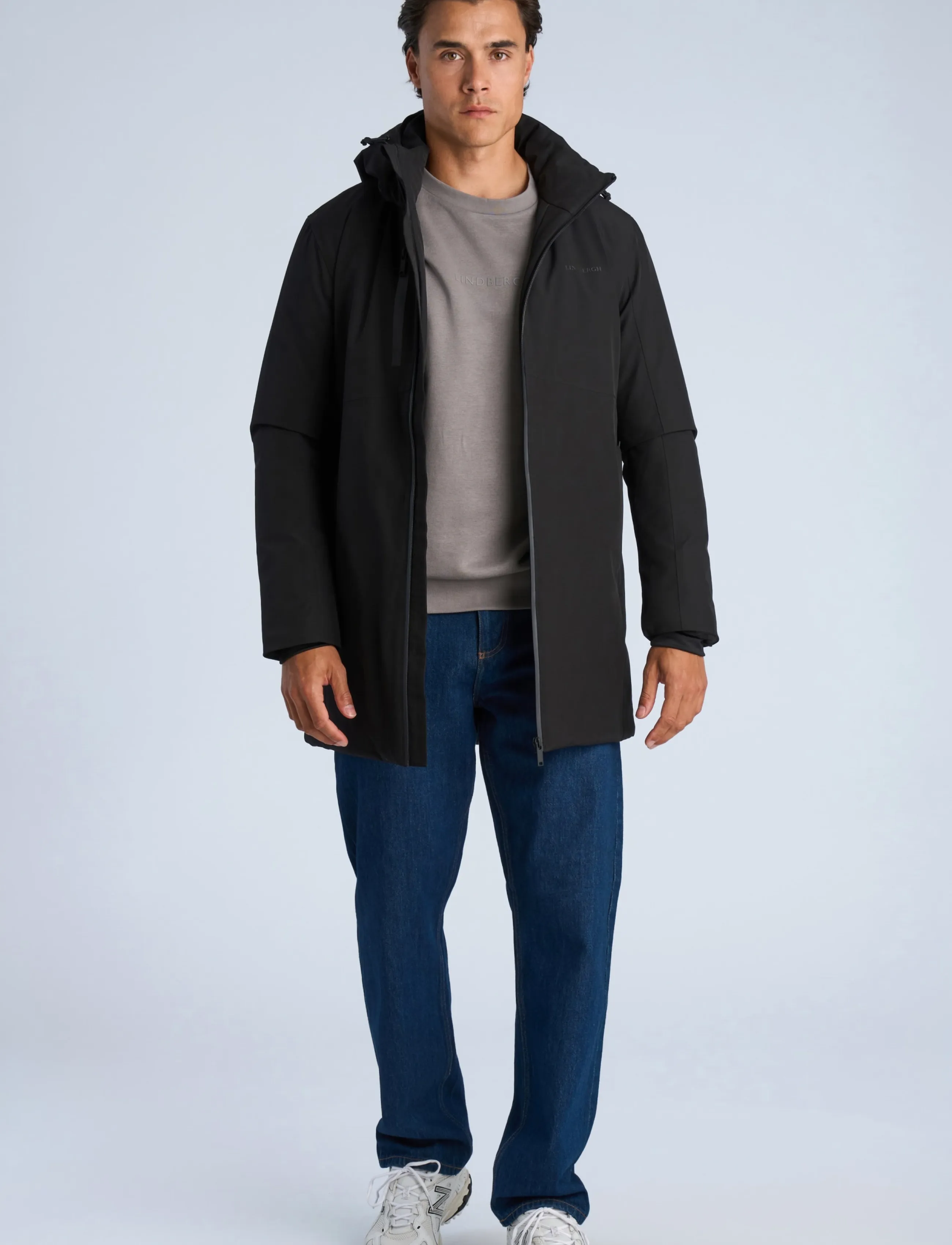 Lindbergh Parka jacket - Üleriided - BLACK / black