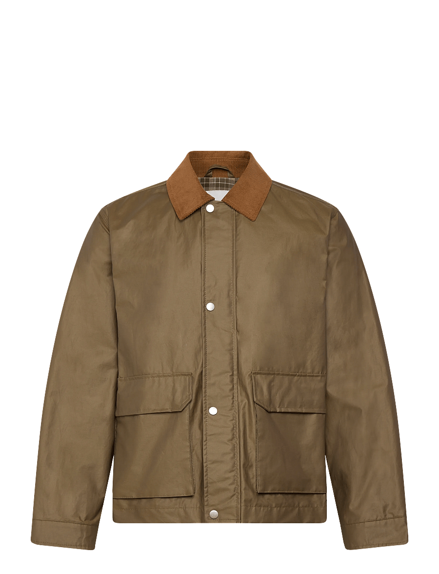 Lindbergh - Field jacket with corduroy collar - herbstjacken - dk army - 1