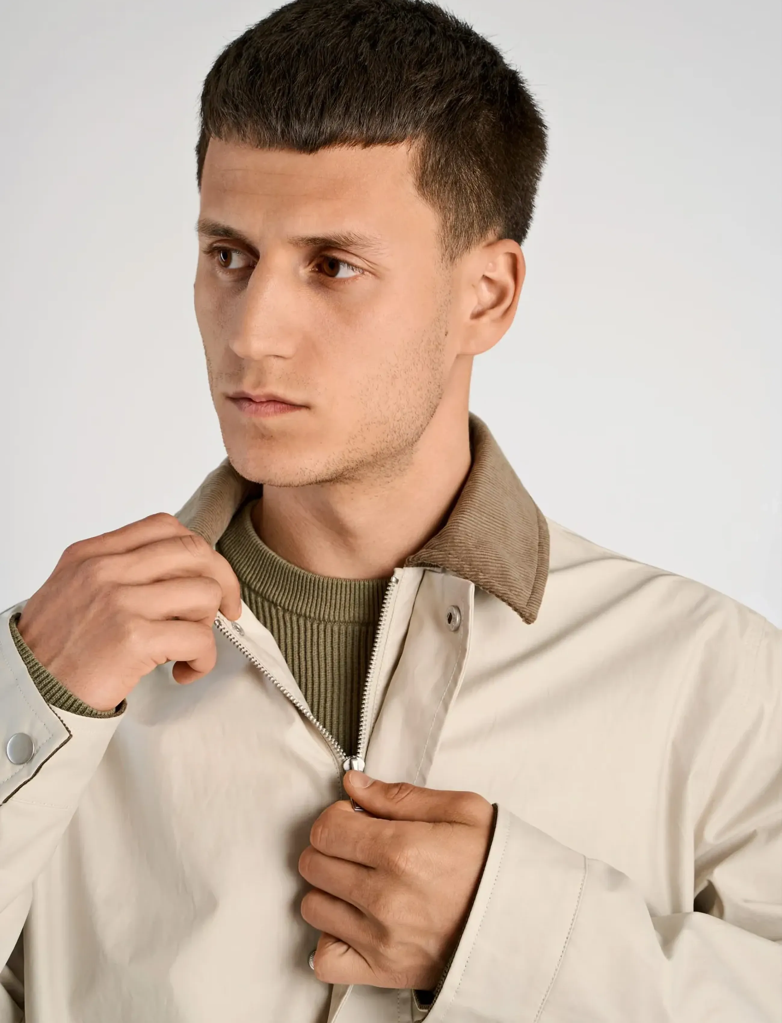 Field Jacket With Corduroy Collar 4