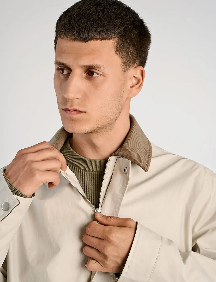 Lindbergh - Field jacket with corduroy collar - vestes de printemps - lt stone grey - 5