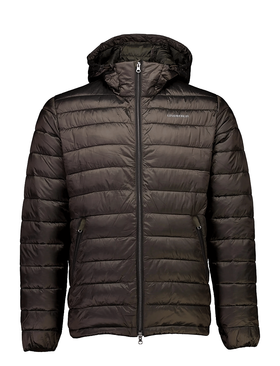 Lindbergh - Light weight hooded puffer jacket - sügisjoped - olive brown - 1