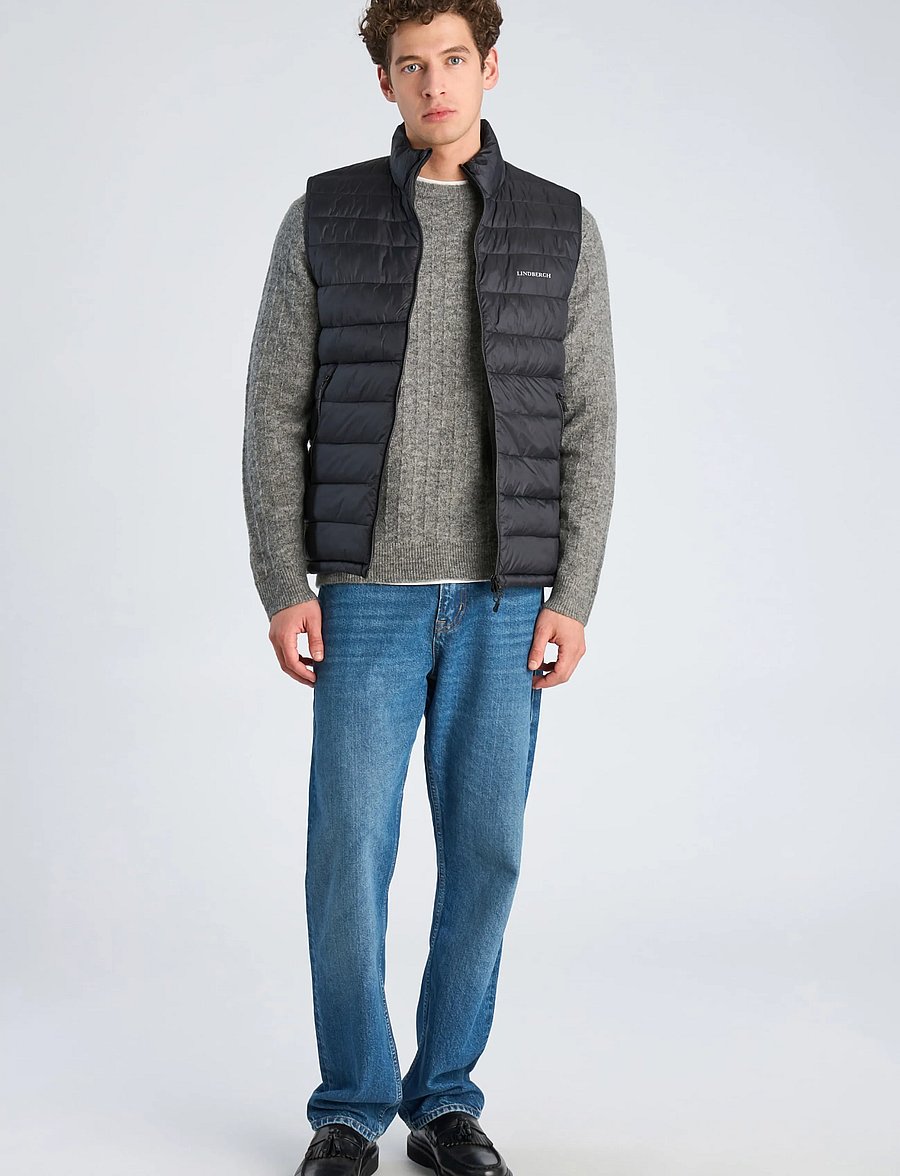 Lindbergh - Light weight puffer vest - black - 0