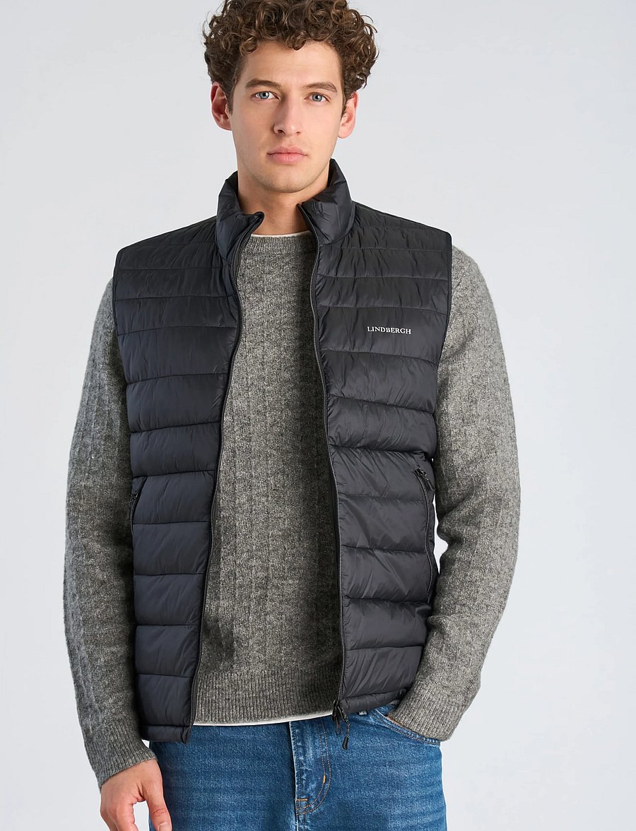 Lindbergh - Light weight puffer vest - black - 3