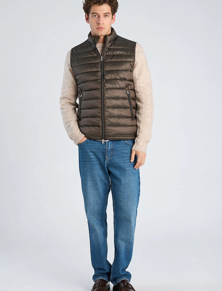 Lindbergh - Light weight puffer vest - westen - olive brown - 0