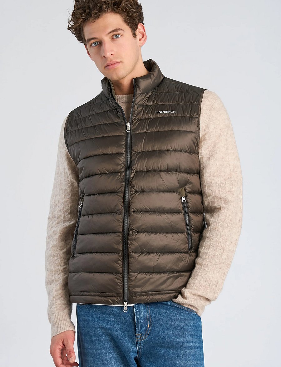 Lindbergh - Light weight puffer vest - westen - olive brown - 3