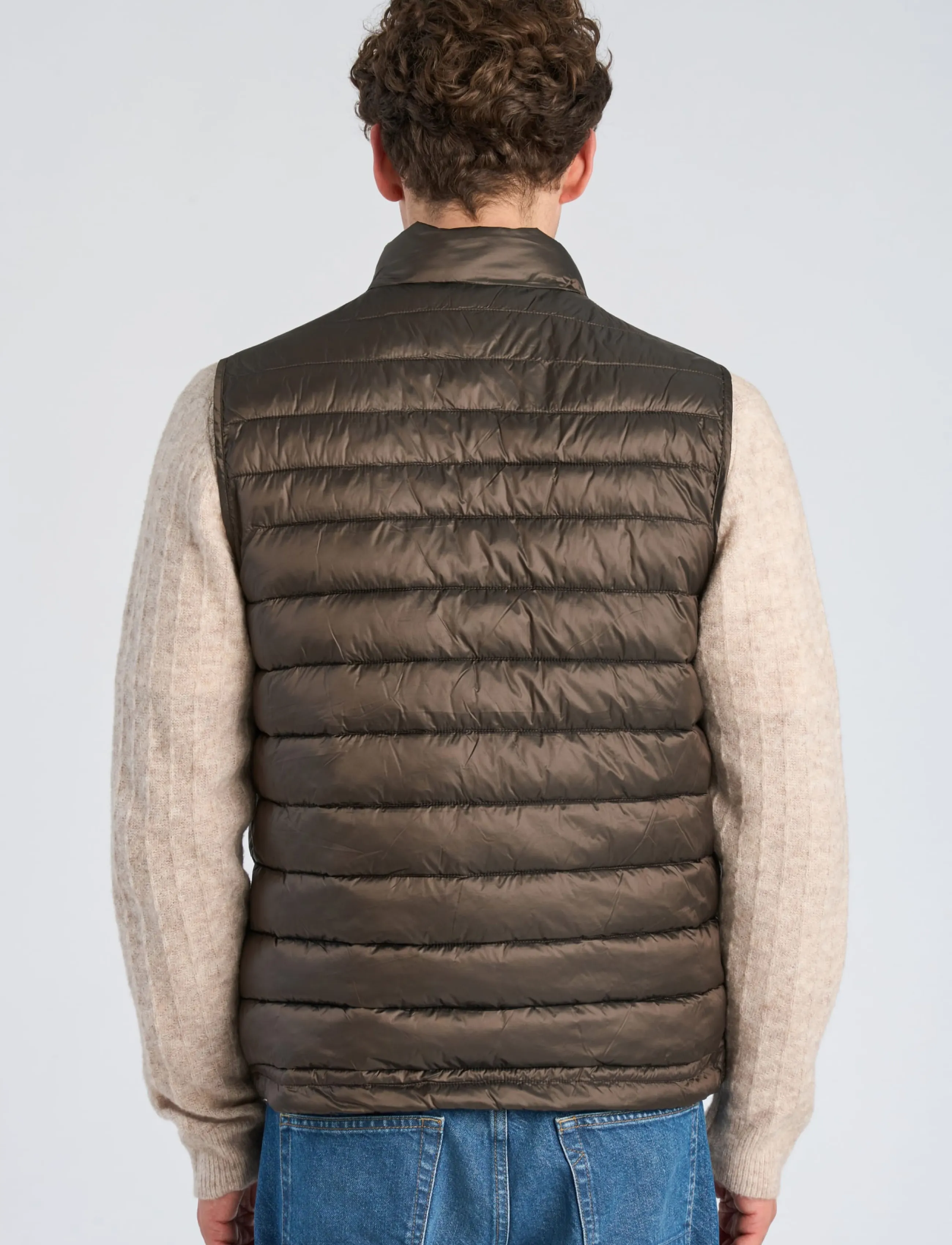 Lindbergh - Light weight puffer vest - olive brown - 4