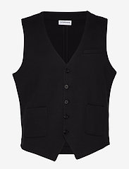 Lindbergh - Superflex knitted waistcoat - vestes - black - 0