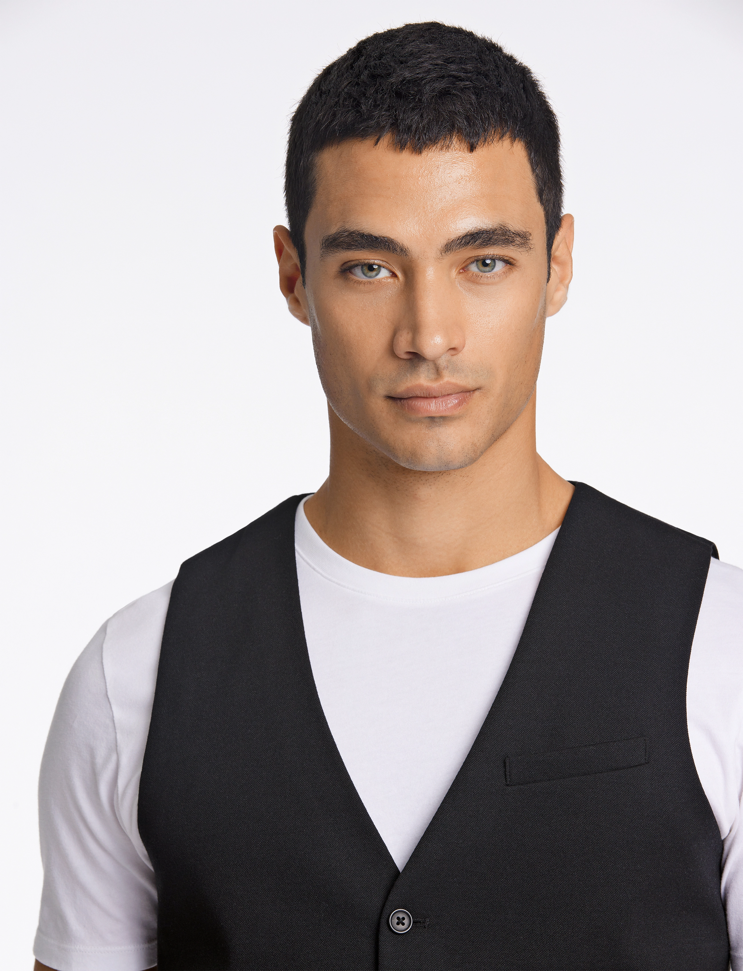 Lindbergh - Superflex knitted waistcoat - mænd - black - 3