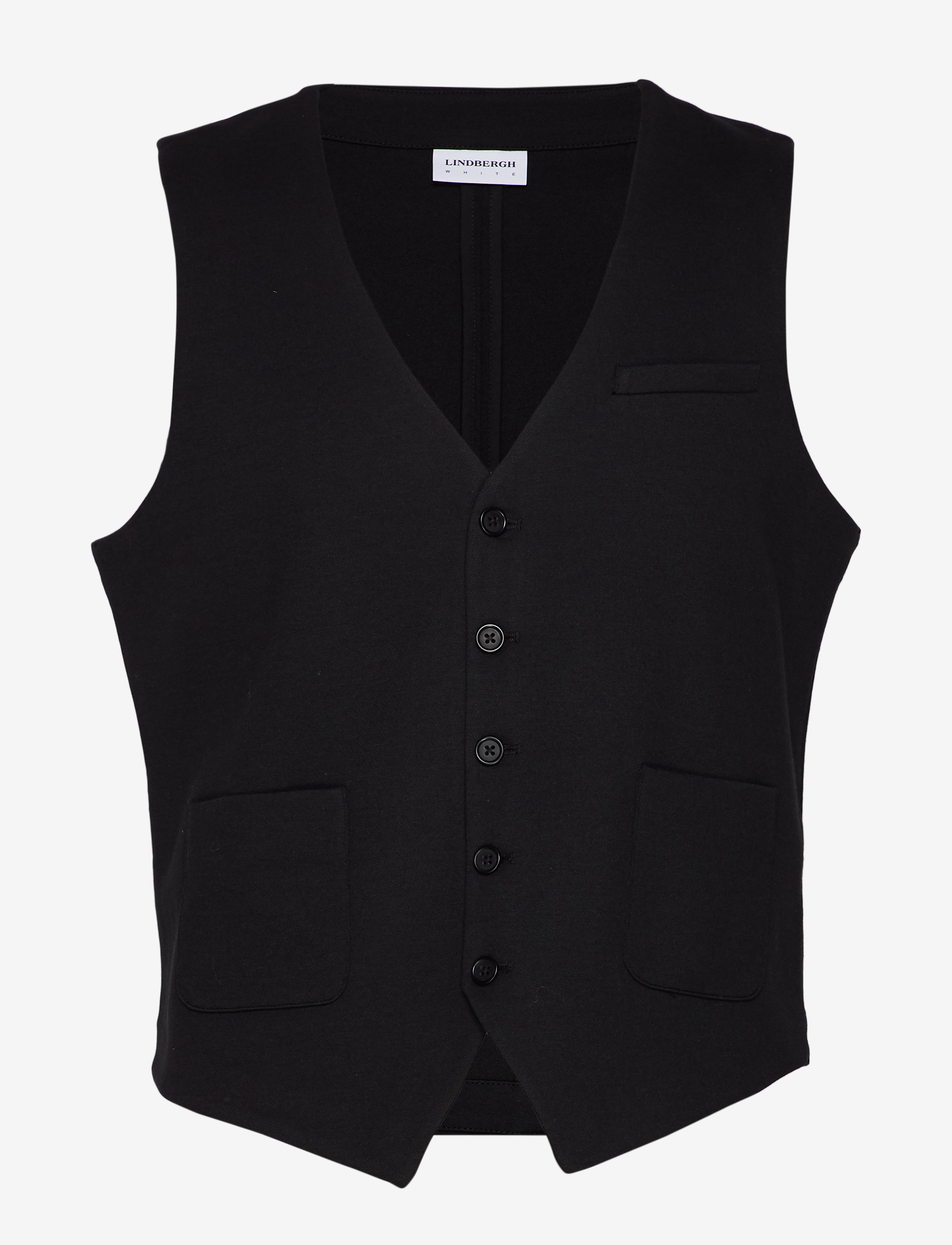 Lindbergh Superflex knitted waistcoat - Veste - BLACK / black