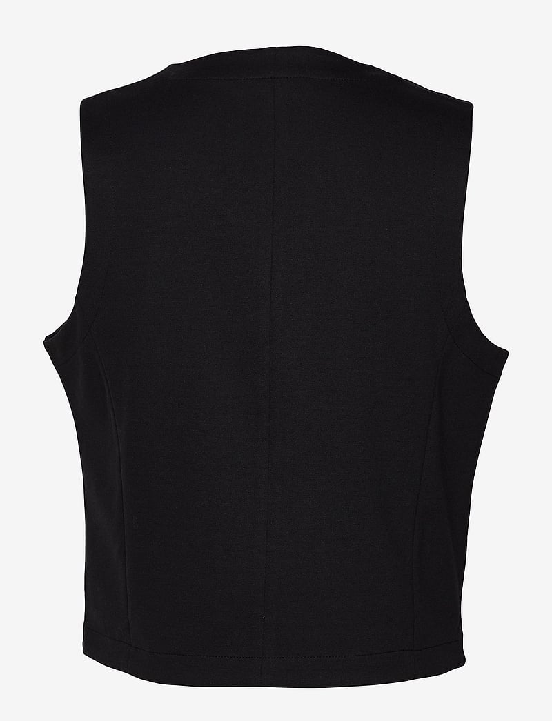 Lindbergh - Superflex knitted waistcoat - västar - black - 2