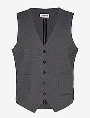 Lindbergh - Superflex knitted waistcoat - västar - grey mix - 0