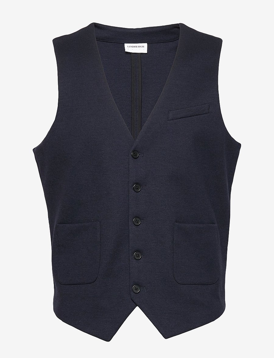 Lindbergh - Superflex knitted waistcoat - kamizelki - navy mix - 1