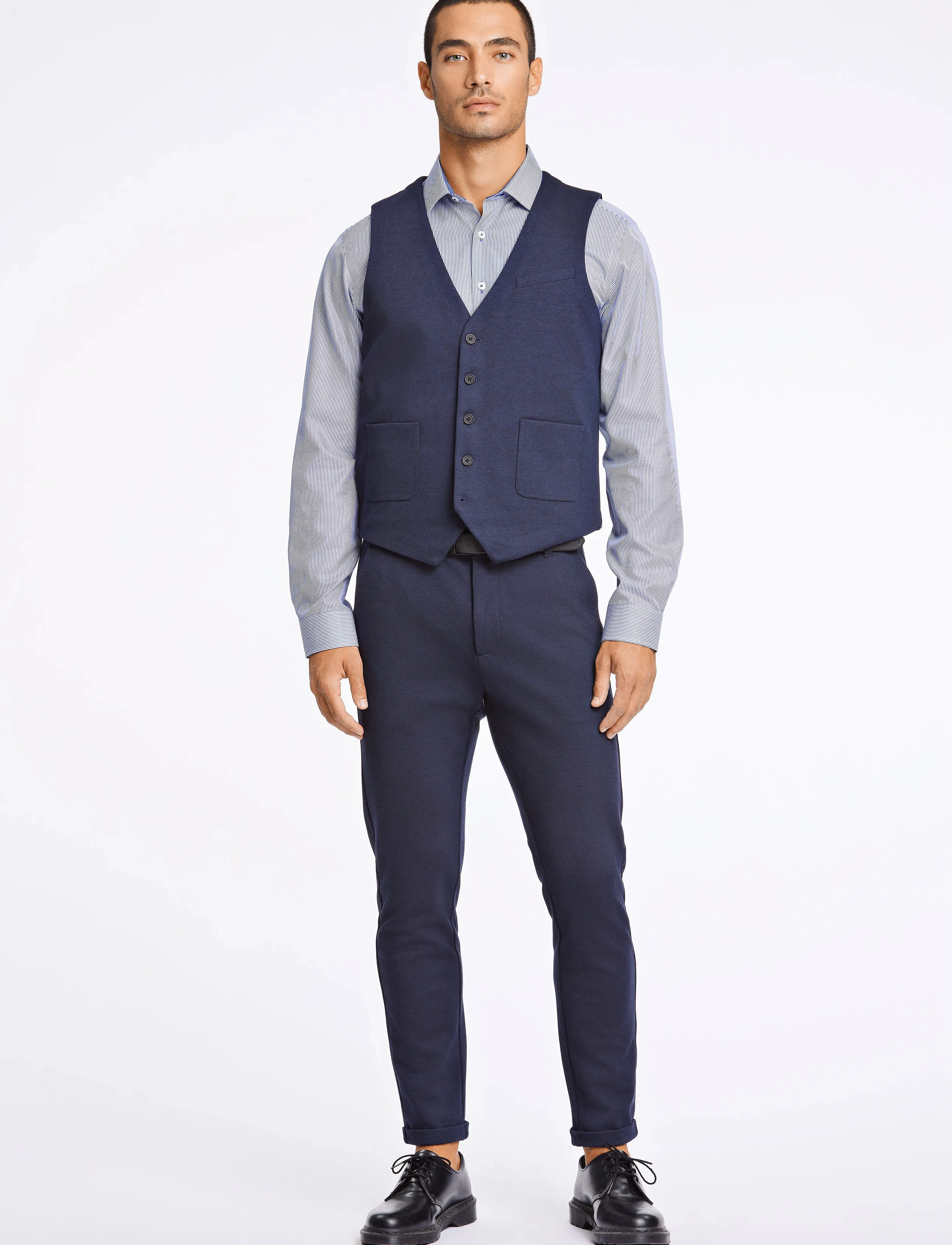 Lindbergh - Superflex knitted waistcoat - Ülikonnavestid - navy mix - 4