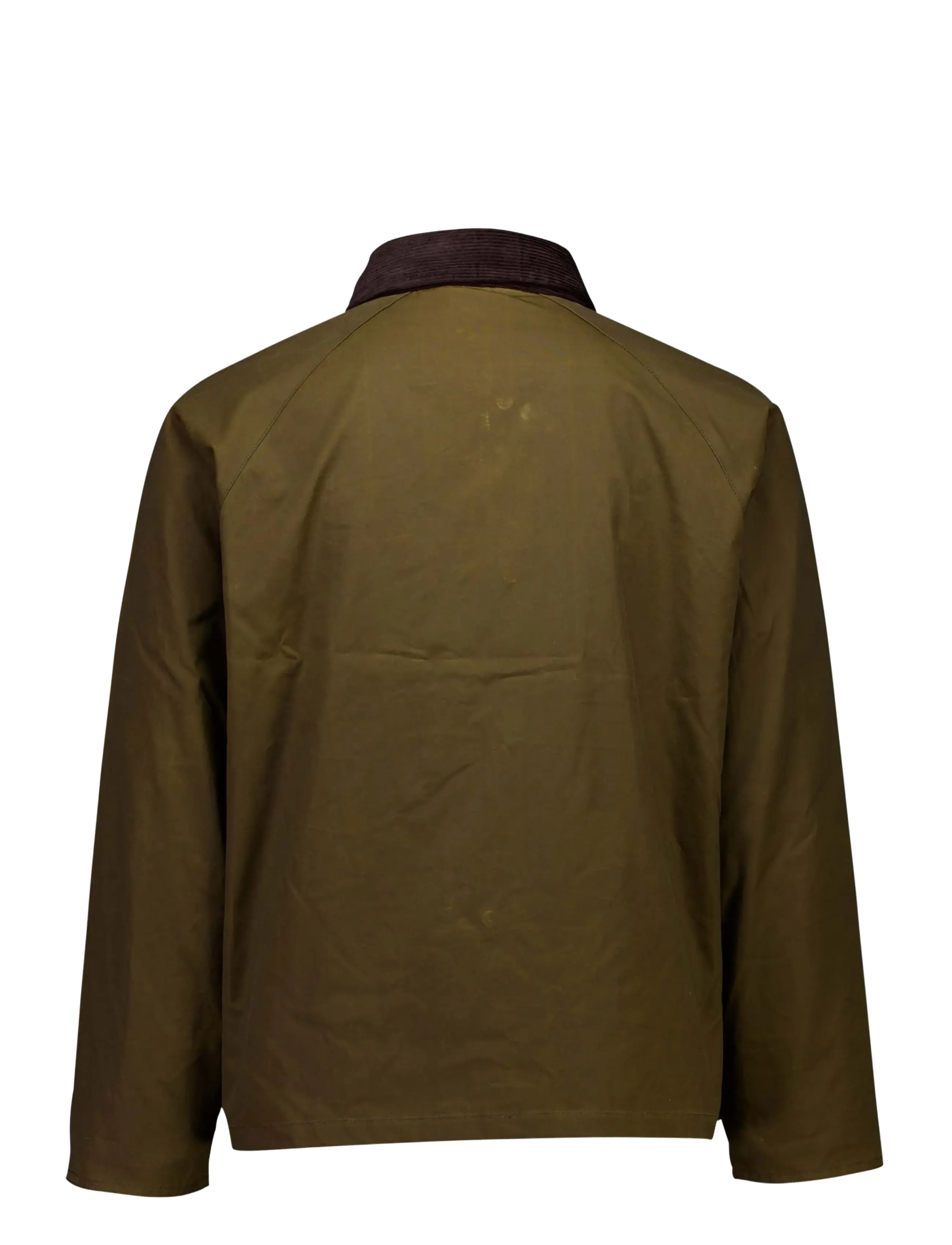 Lindbergh - Waxed jacket with corduroy collar - dk khaki - 1
