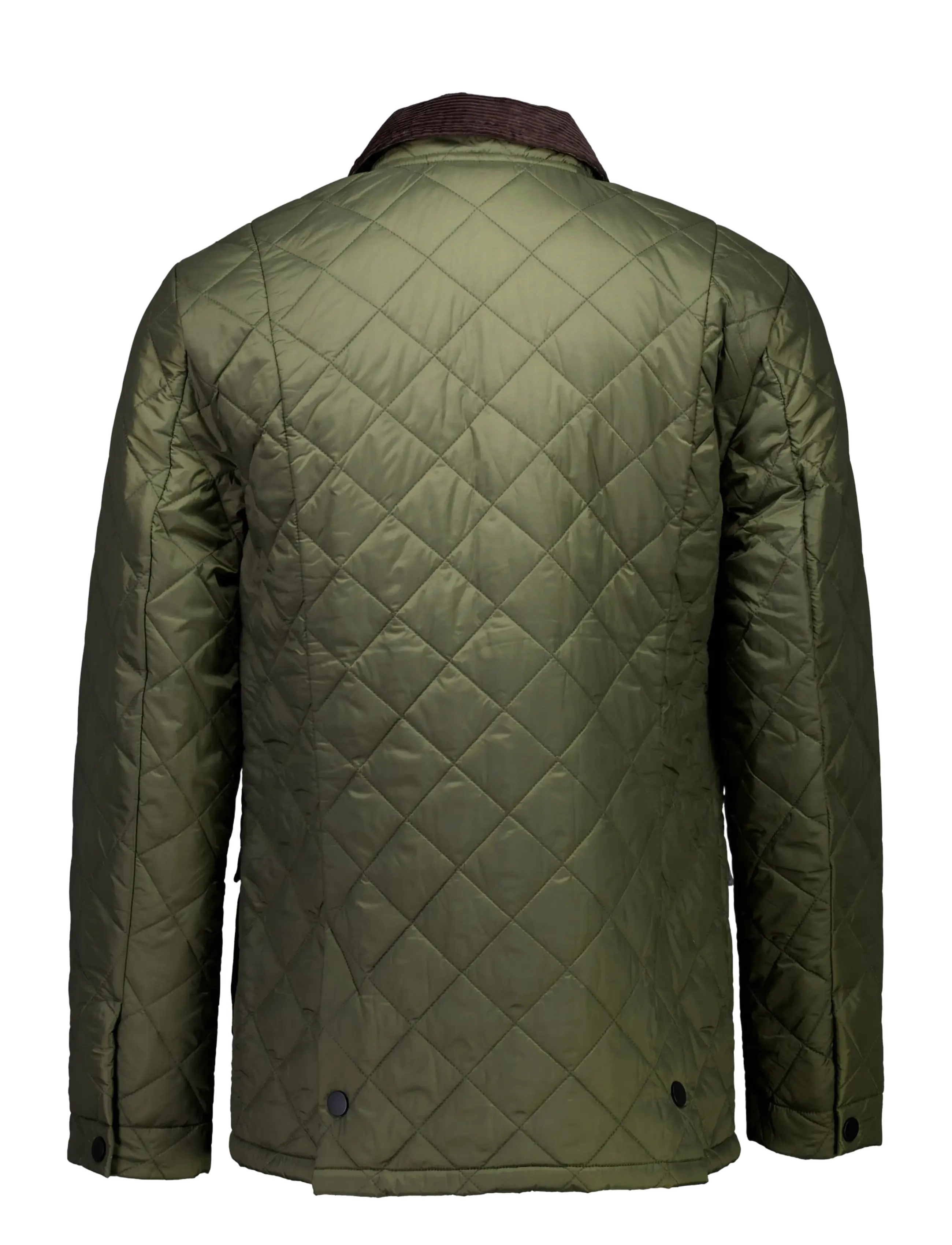 Lindbergh - Quilted jacket with corduroy collar - army - 2