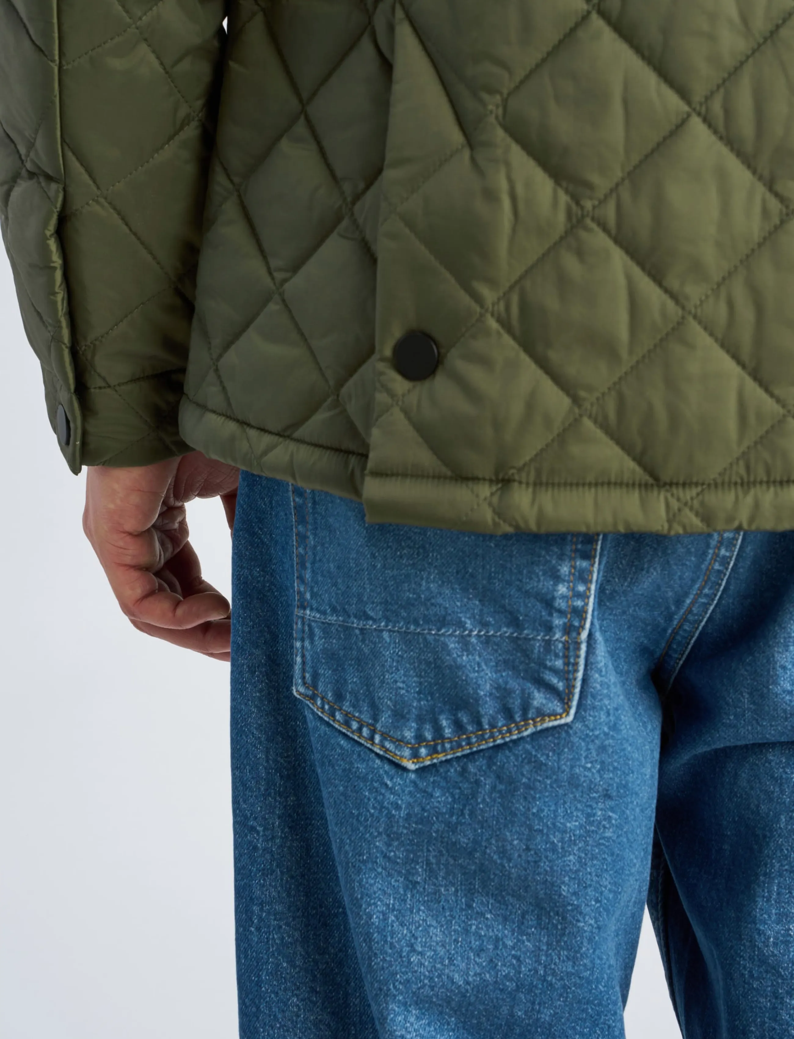 Lindbergh Quilted Jacket With Corduroy Collar vinterjackor herr – bild 5
