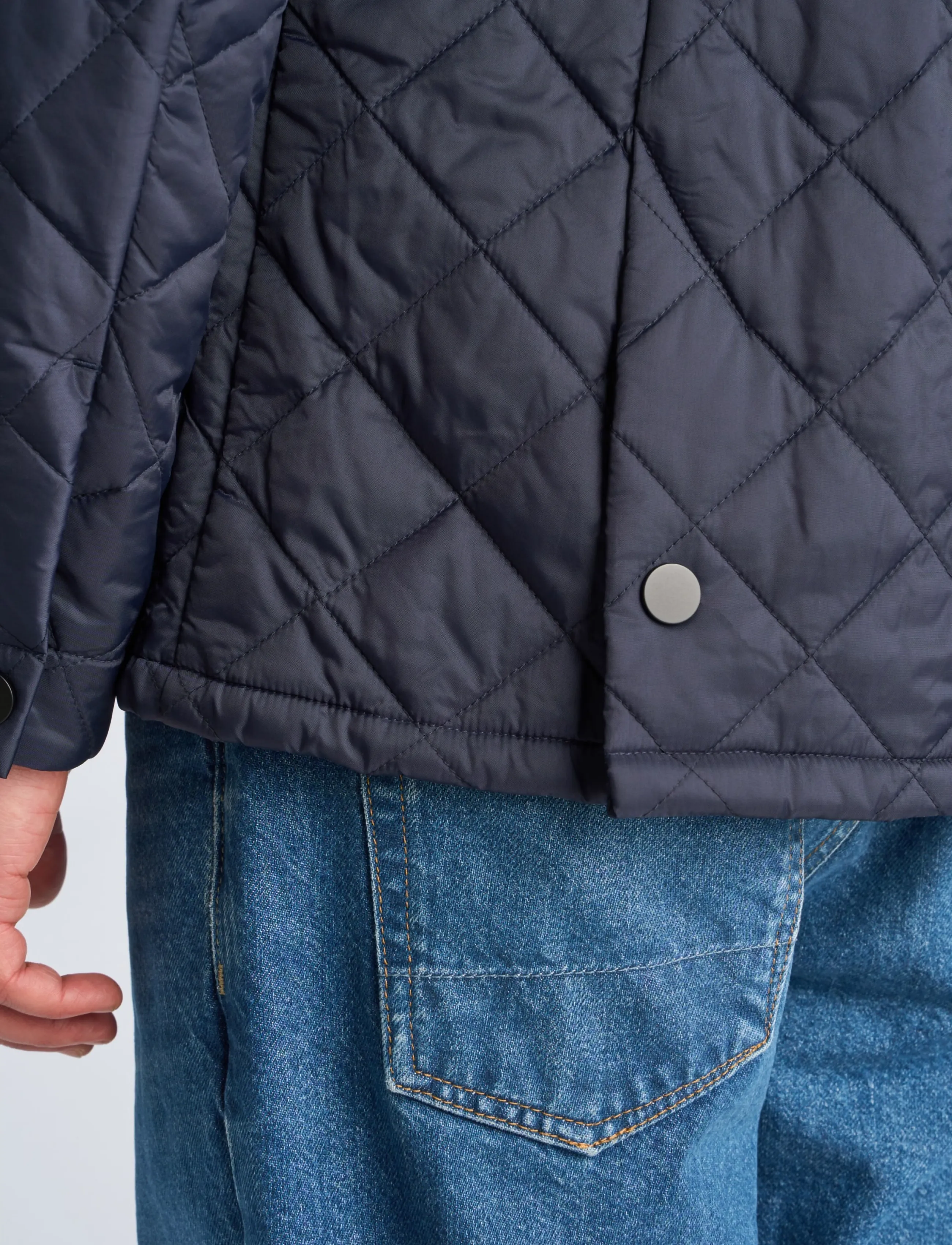 Lindbergh Quilted Jacket With Corduroy Collar vinterjackor herr – bild 5