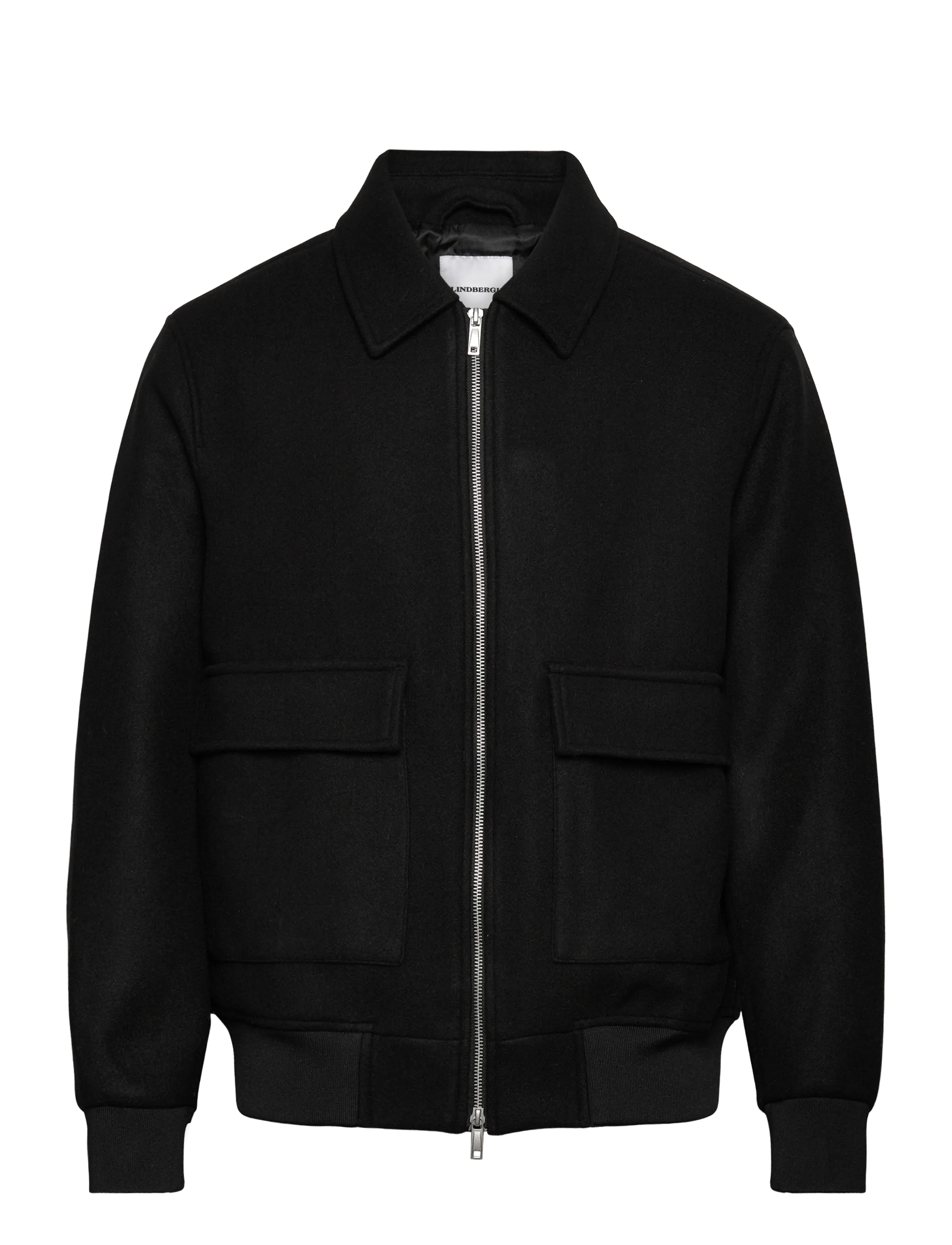 LINDBERGH Wolle Look Zip-Through Jacketwool Look Zip-Through Jacke Schwarz - XXL - Herren